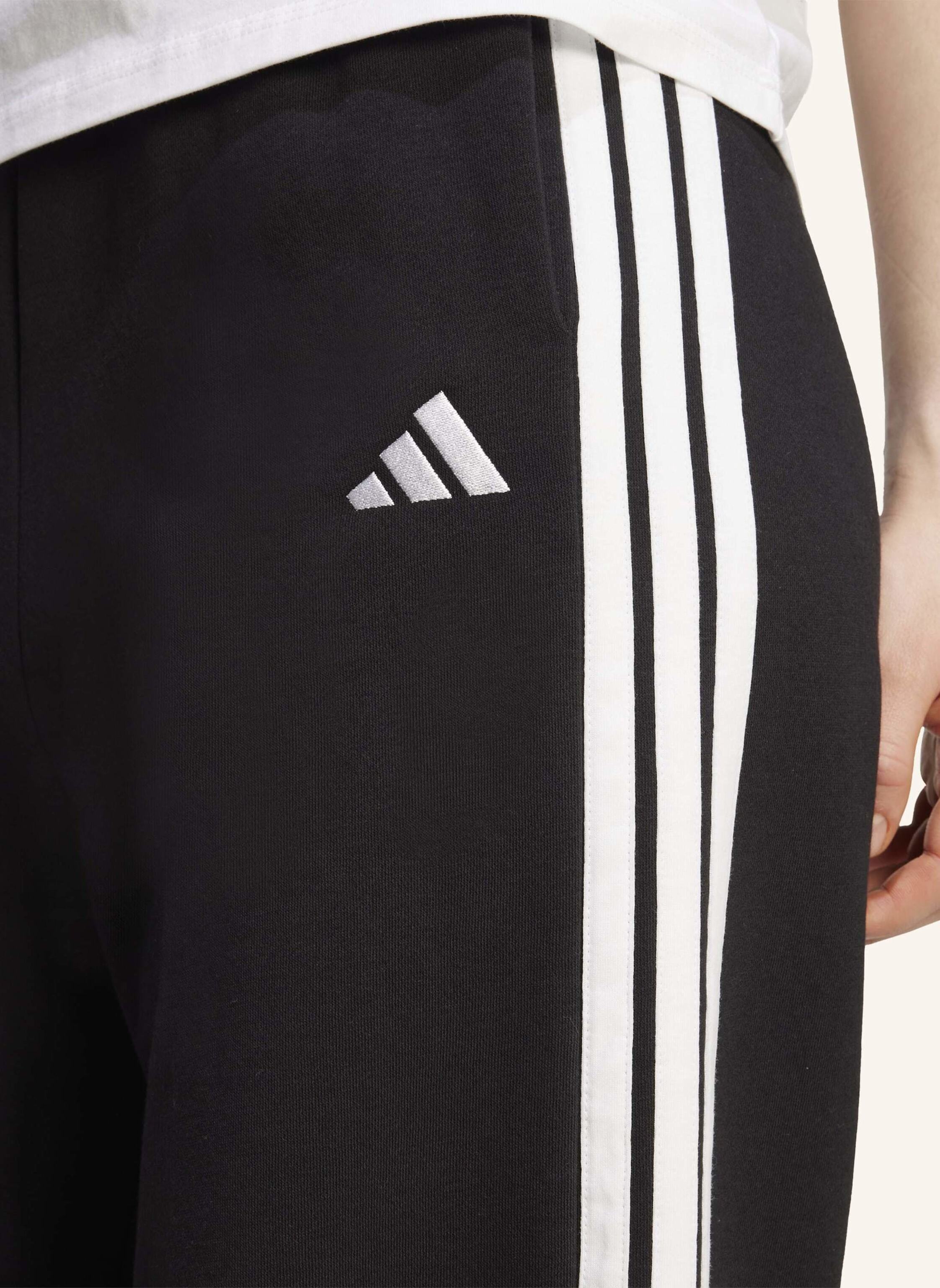 Thumbnail - Adidas Adidas 3-Streifen Fleecehose, Weit Geschnitten schwarz