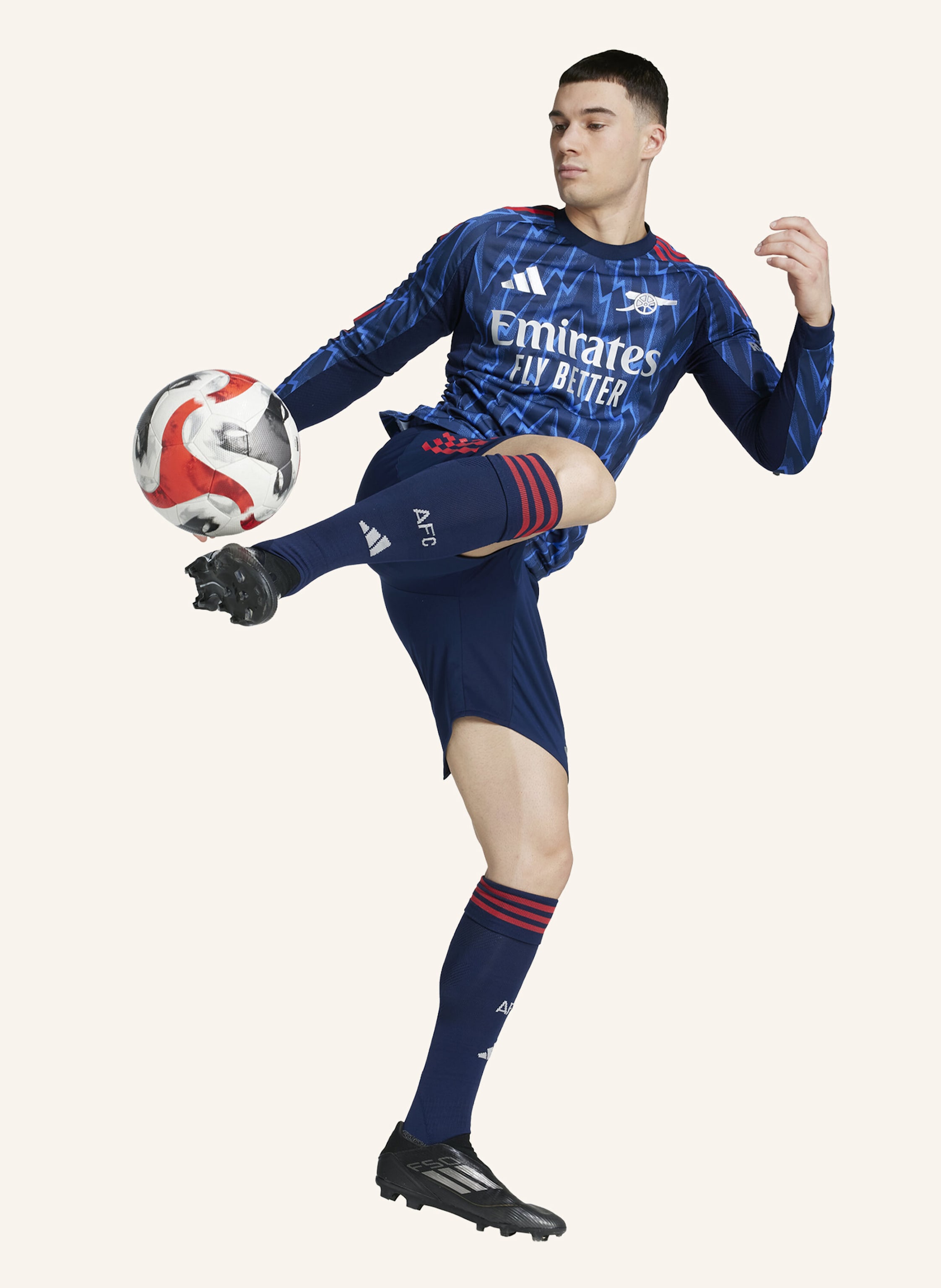Thumbnail - Adidas Arsenal 25/26 Langarm Authentic Auswärtstrikot blau