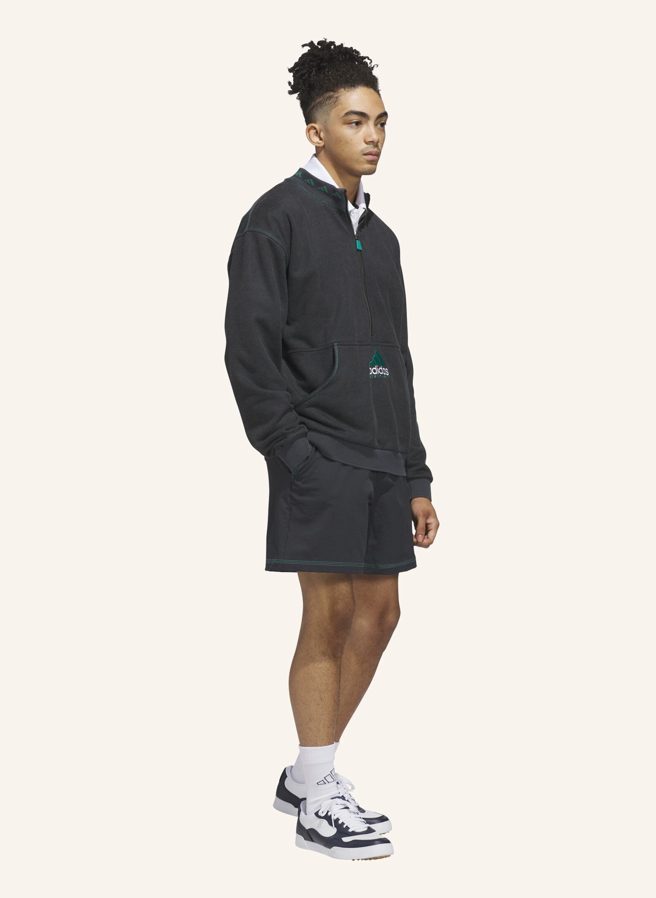 Thumbnail - Adidas Equipment Quarter-Zip Oberteil schwarz