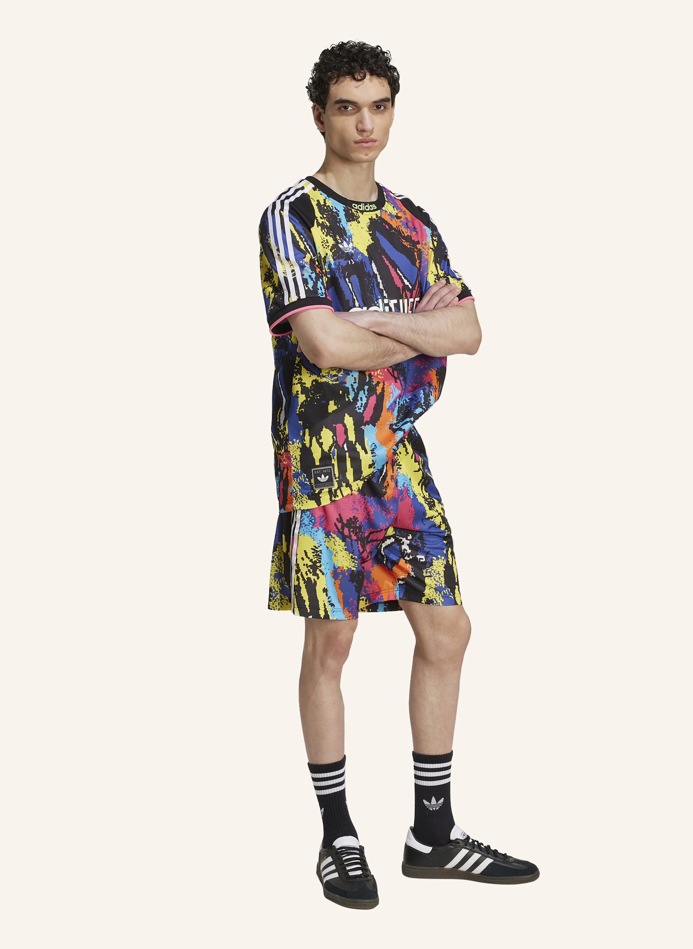 Thumbnail - Adidas Originals Archive Aop Shorts 23 Cm Innenbeinlänge weiss