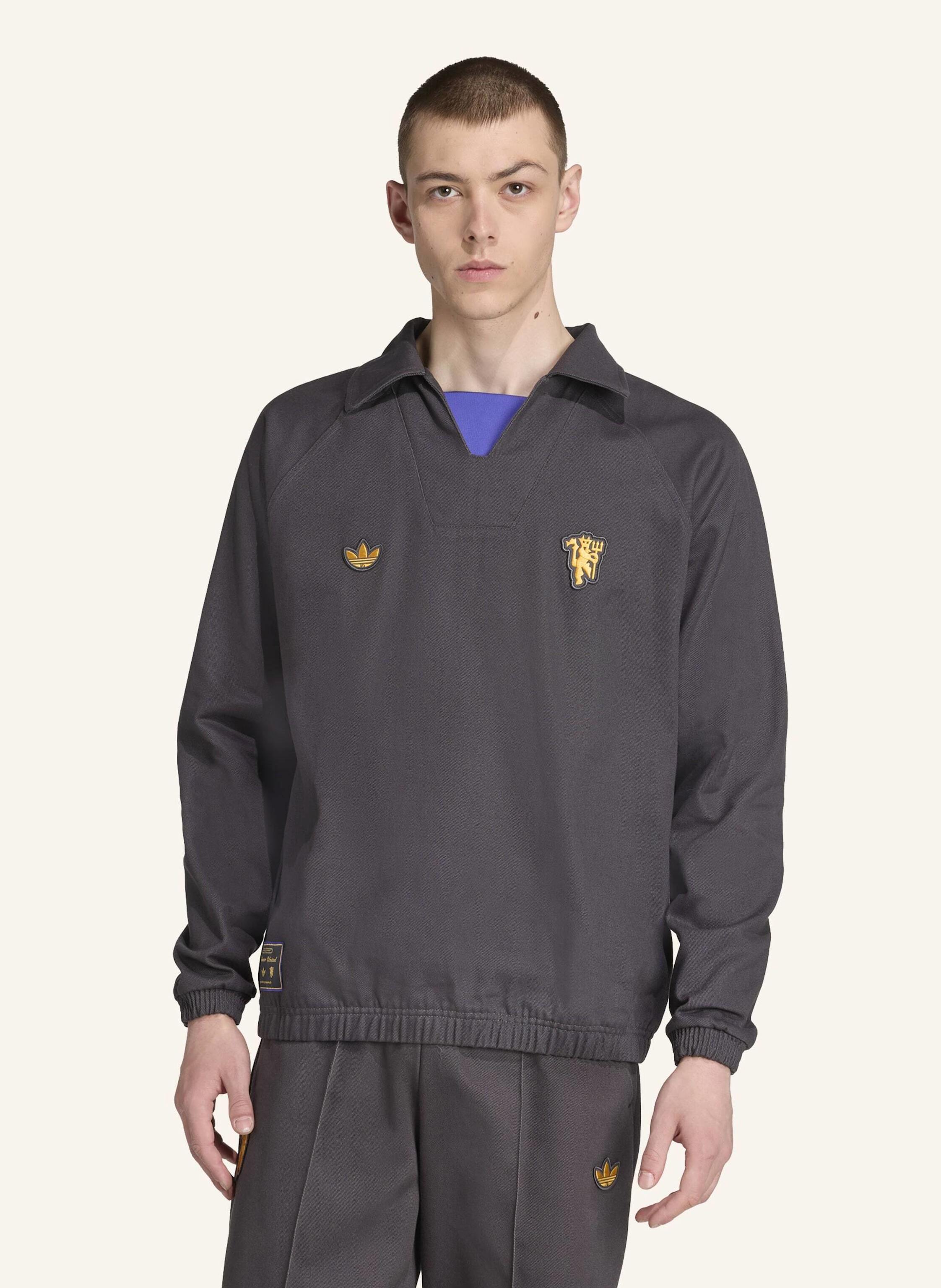 Thumbnail - Adidas Originals Manchester United Terrace Icons Drill Top schwarz