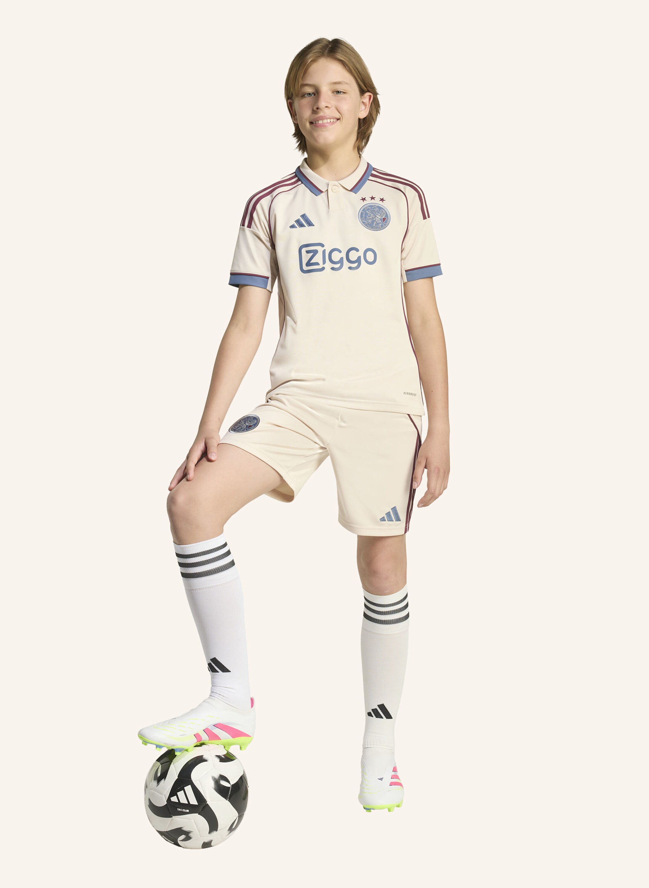 Thumbnail - Adidas Ajax Amsterdam 25/26 Ausweichtrikot beige