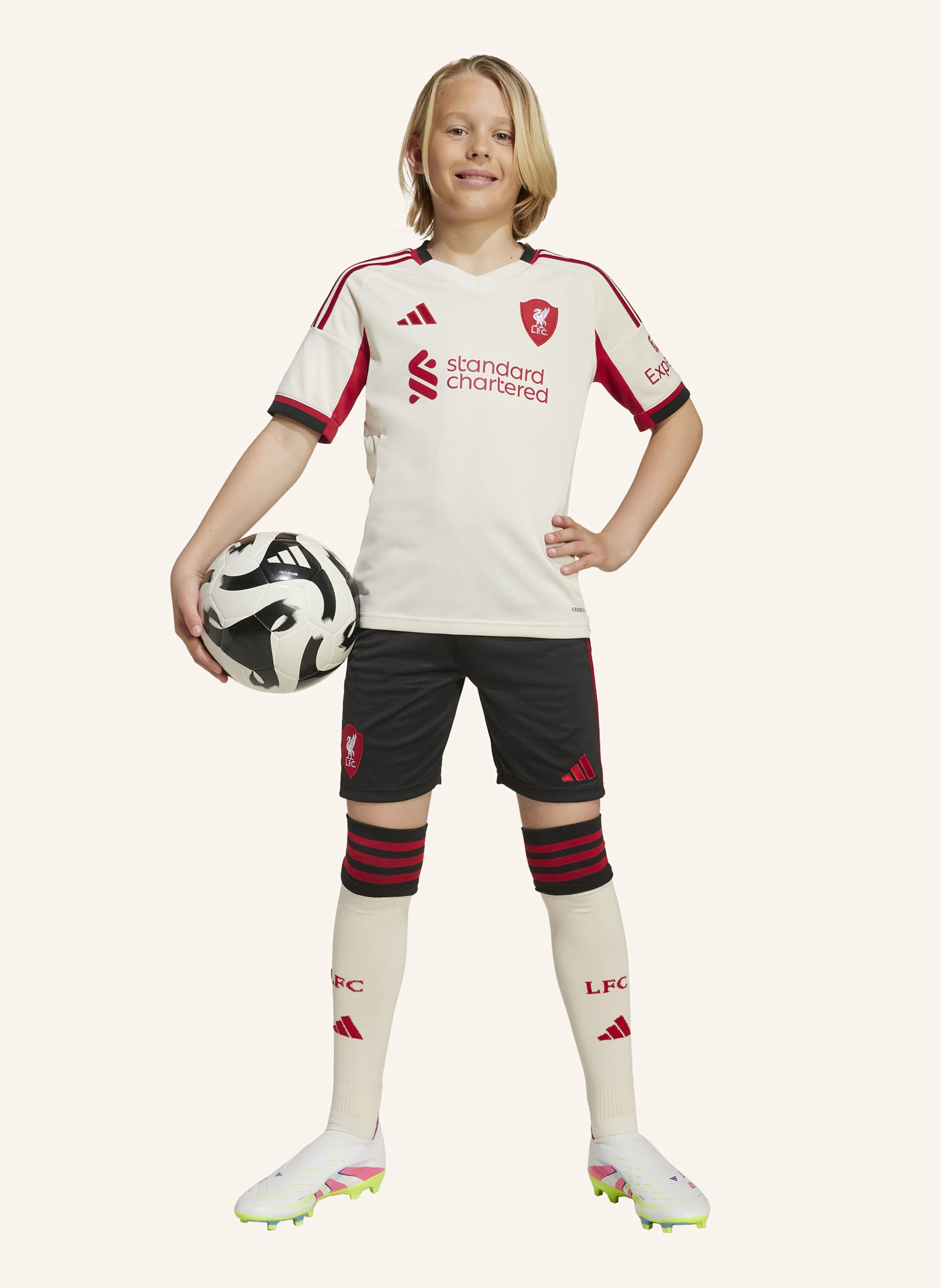 Thumbnail - Adidas Liverpool Fc 25/26 Kids Auswärtstrikot weiss