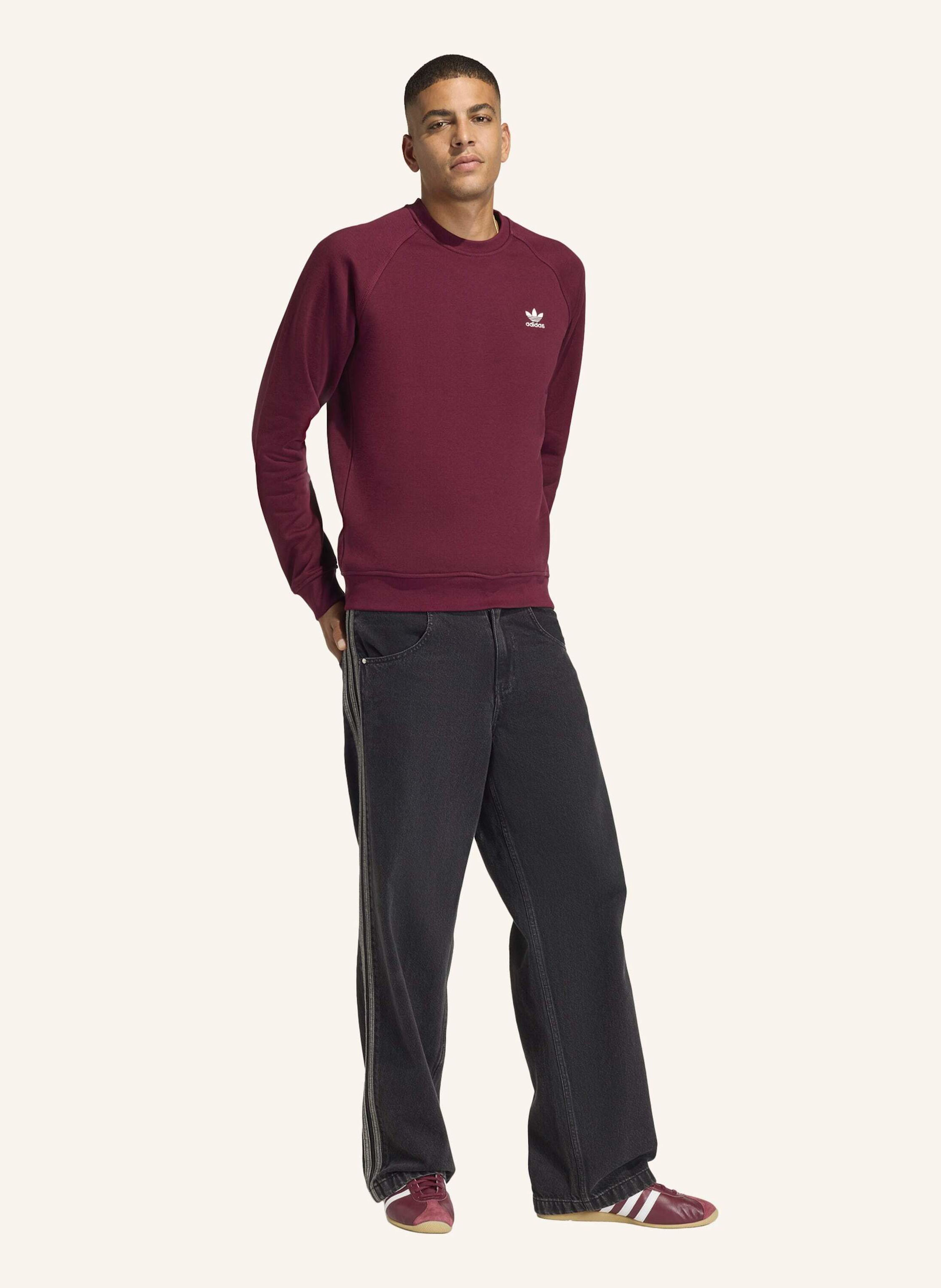 Thumbnail - Adidas Originals Essential Regular Fleece Crewneck Sweatshirt rot