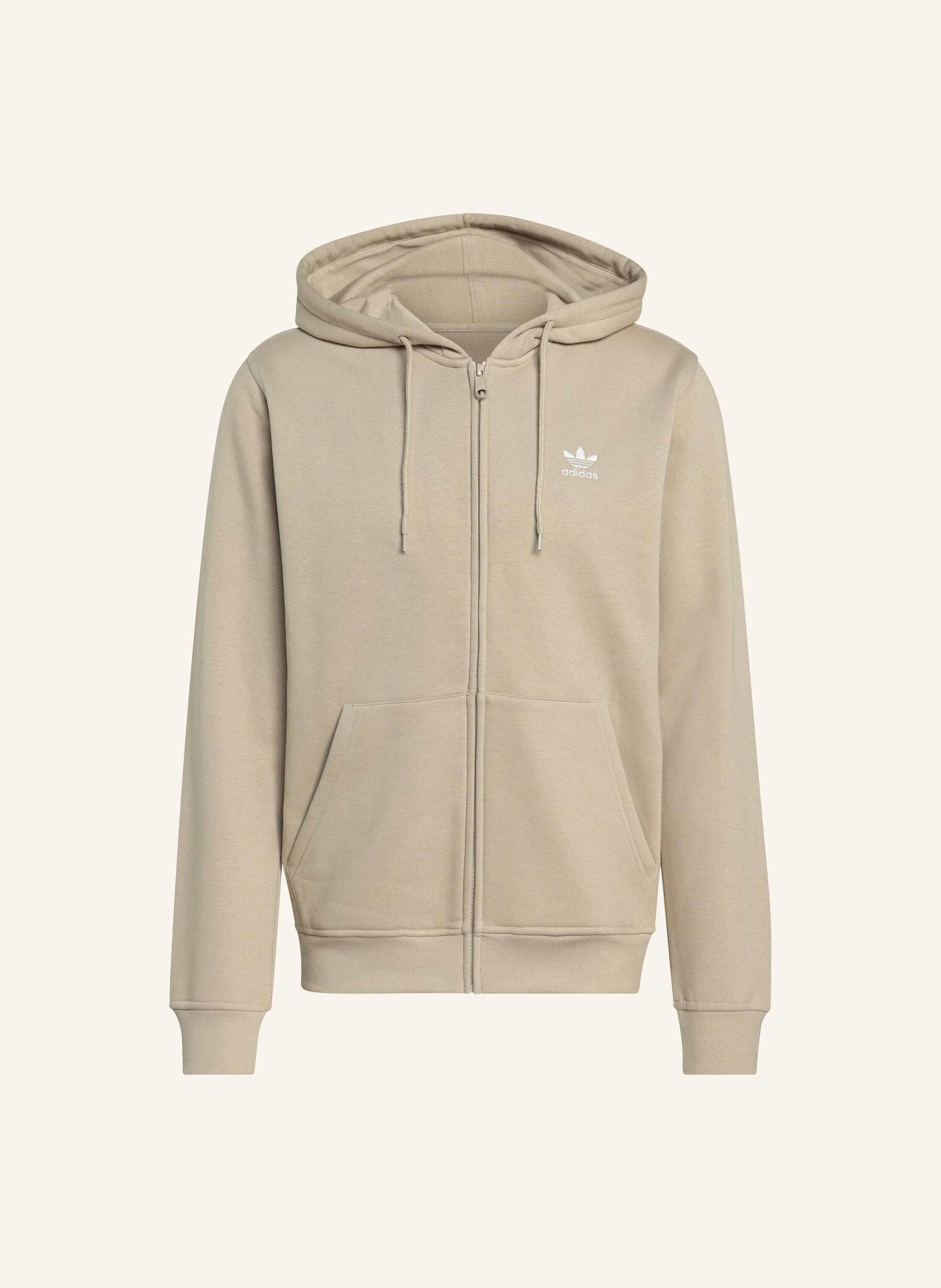 Adidas Originals Trefoil Essentials Kapuzenjacke beige
