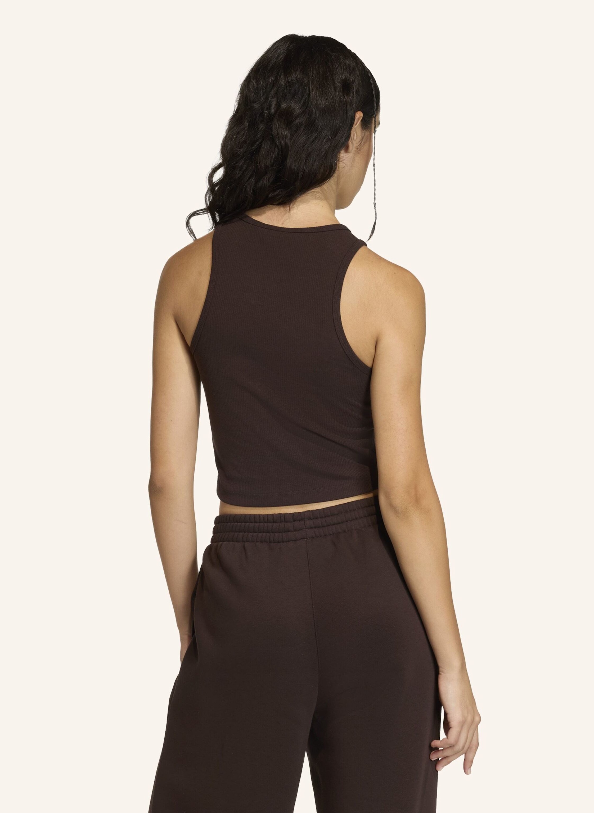 Thumbnail - Adidas Originals Cropped-Top Essentials Rib braun