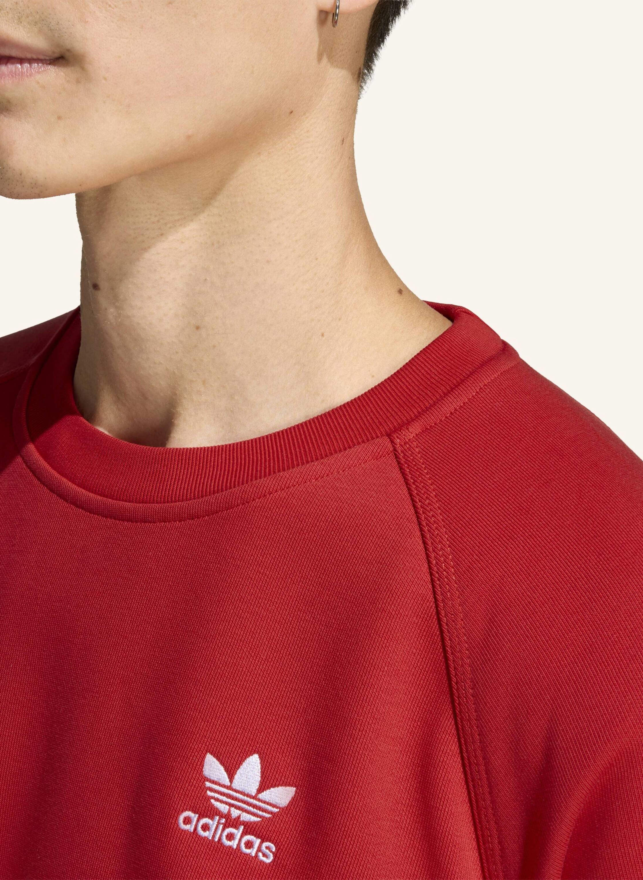 Thumbnail - Adidas Originals Trefoil Essentials Sweatshirt rot