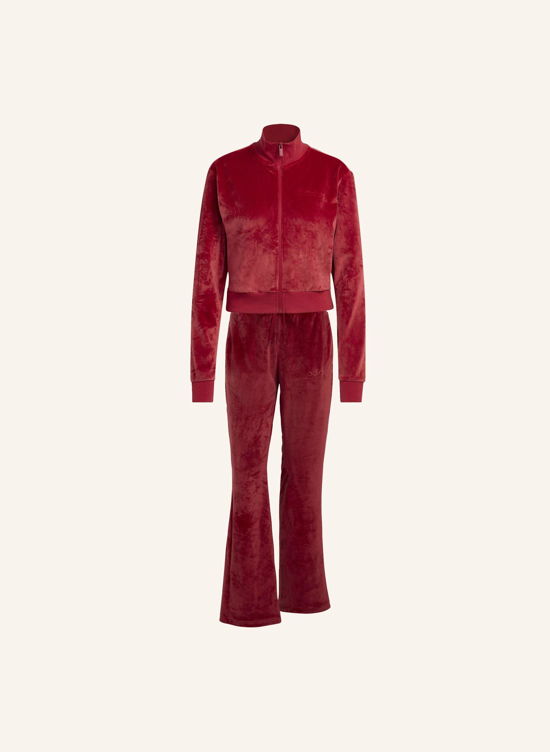 Adidas Glam Velvet Trainingsanzug rot
