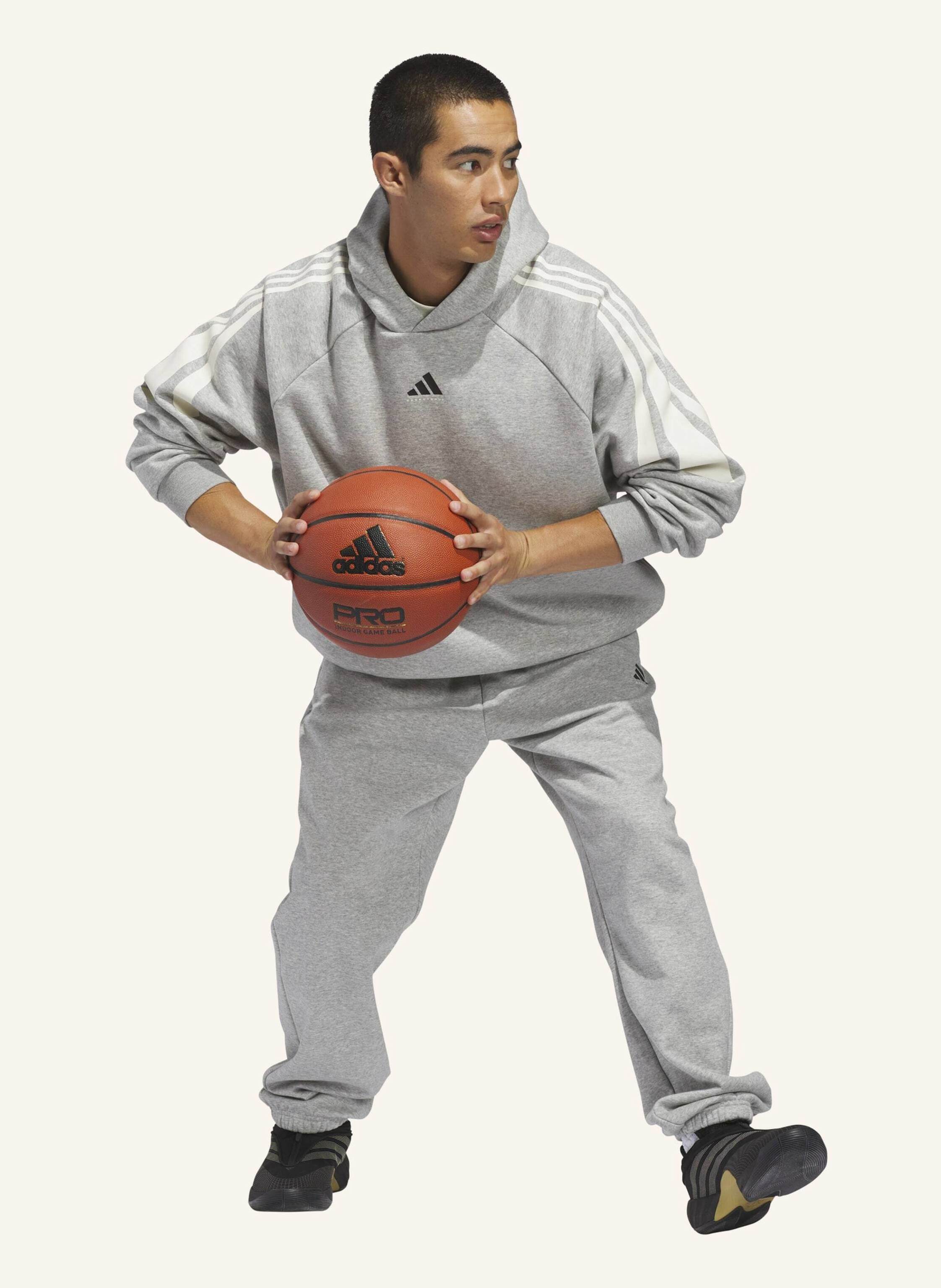 Thumbnail - Adidas Adidas Basketball Jogginghose – Genderneutral grau