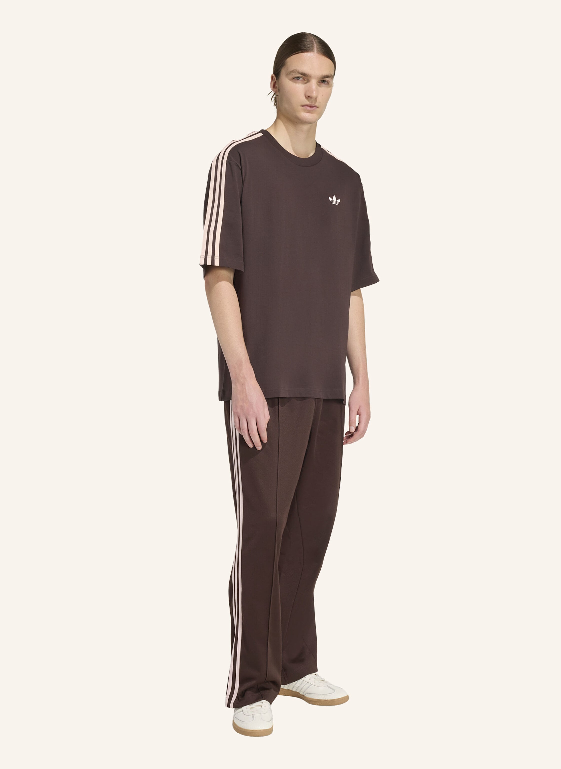 Thumbnail - Adidas Originals Oversized-Shirt 3-Streifen braun