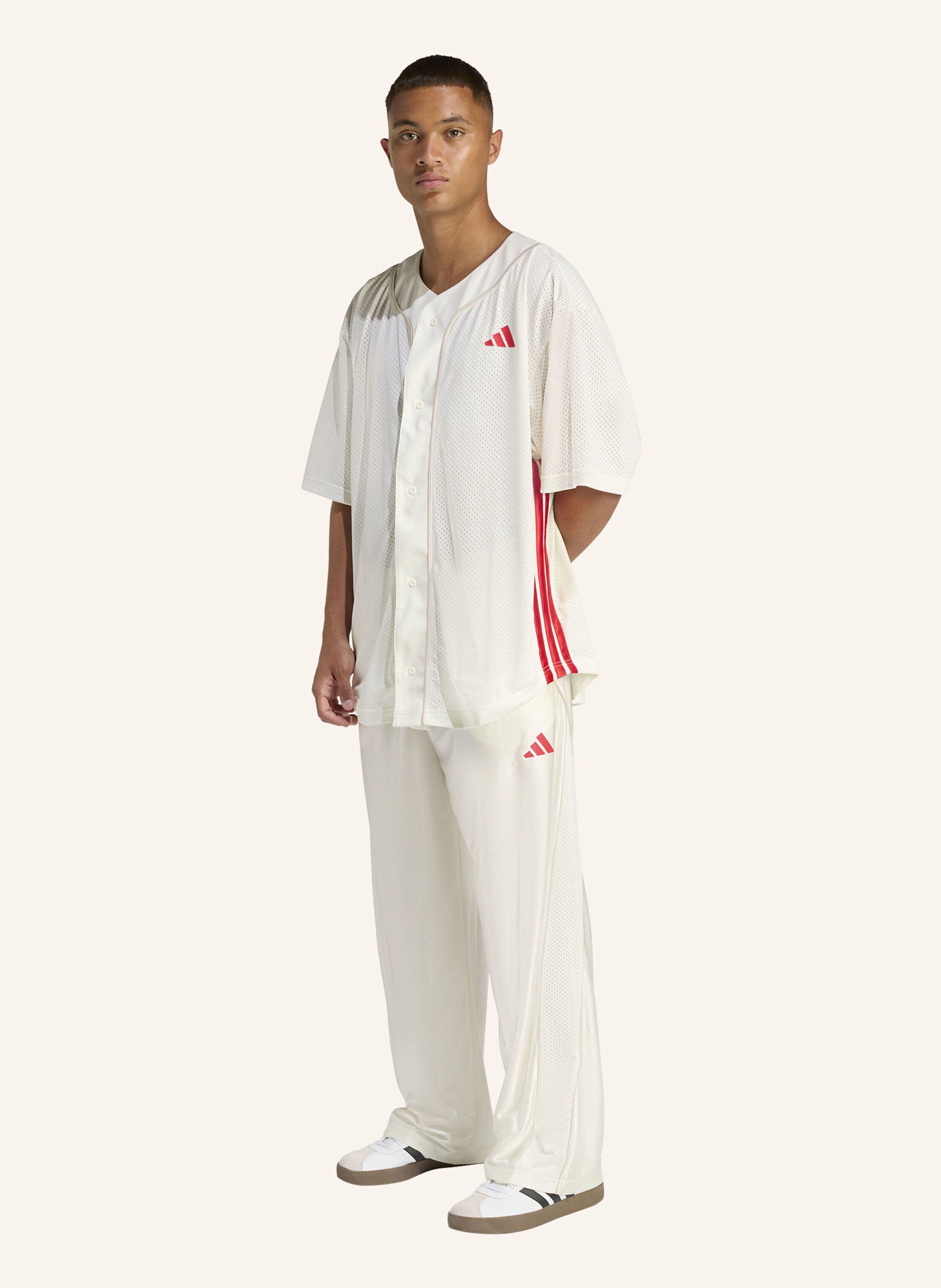 Thumbnail - Adidas Stadium Mesh Baseballshirt weiss