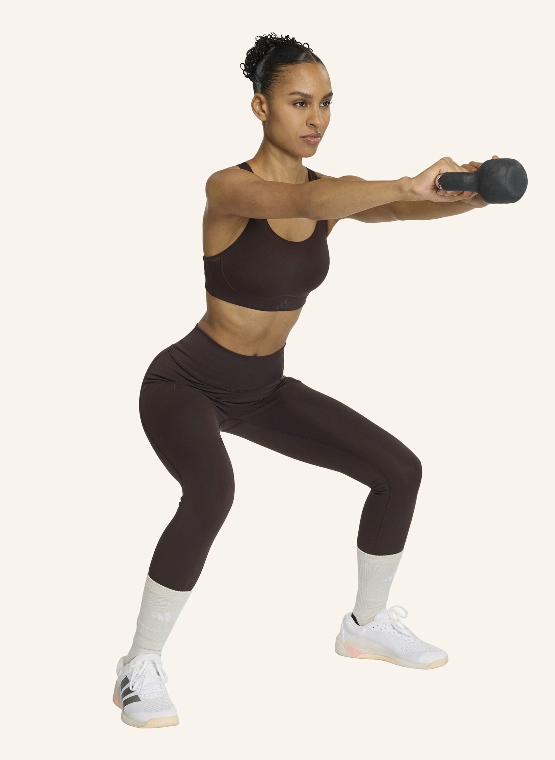 Thumbnail - Adidas Optime Workout Bh, Hohe Belastung braun