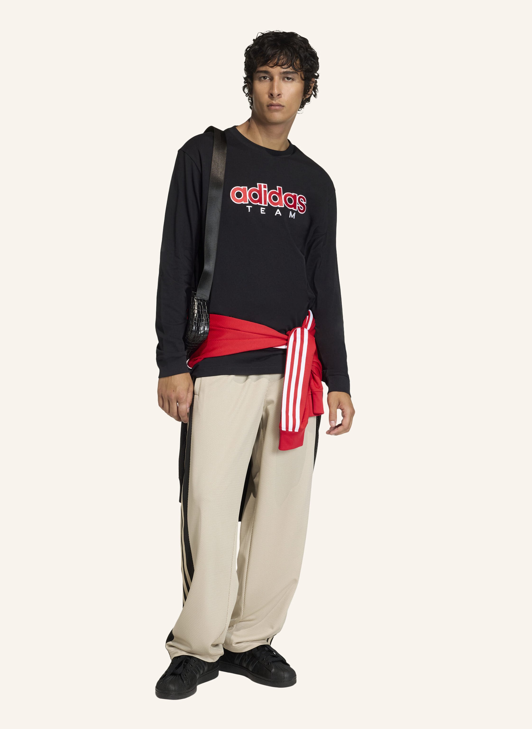 Thumbnail - Adidas Originals Loose Mesh-Jogginghose beige