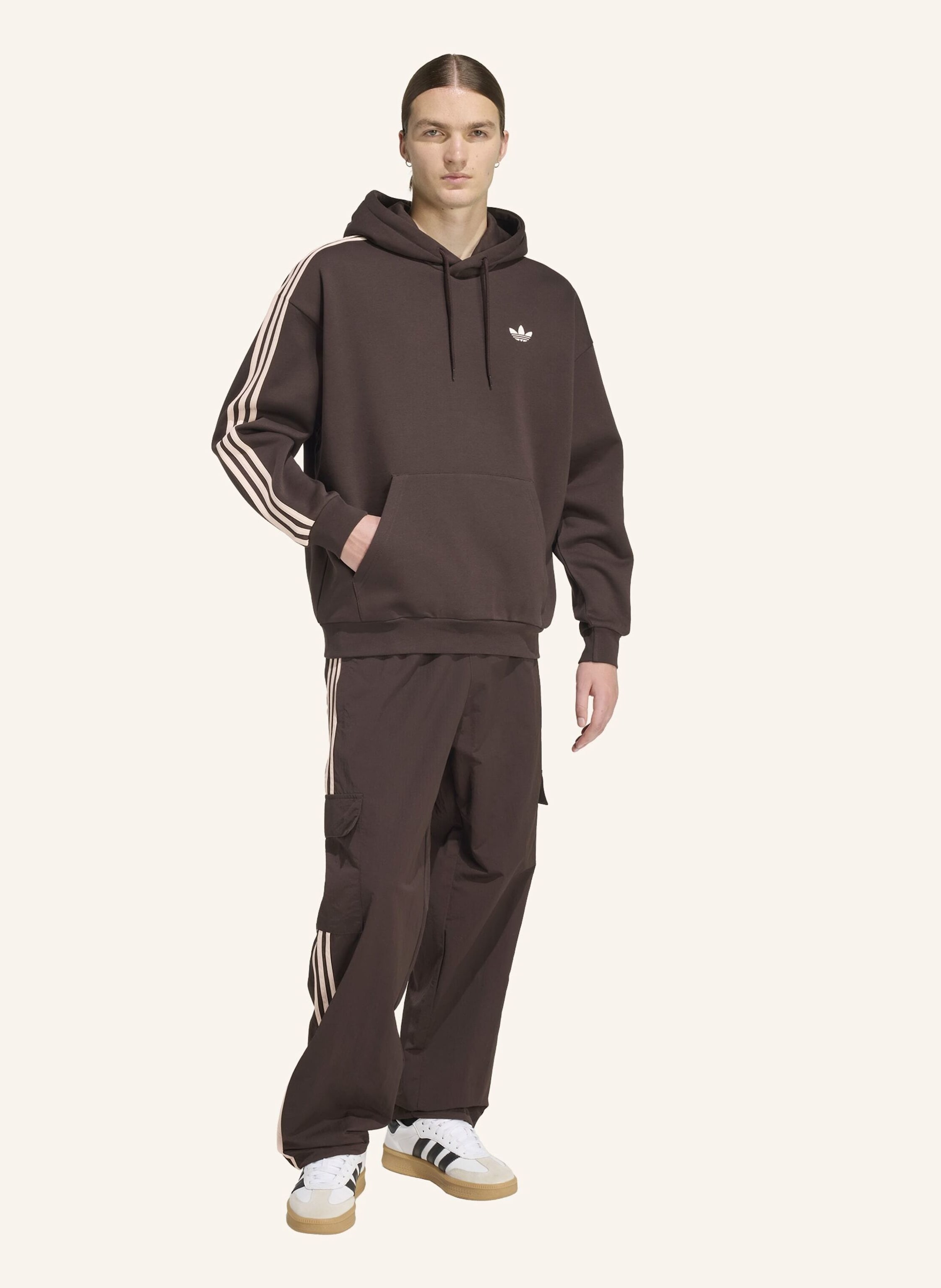 Thumbnail - Adidas Originals Adicolor Classics 3-Streifen Hoodie braun