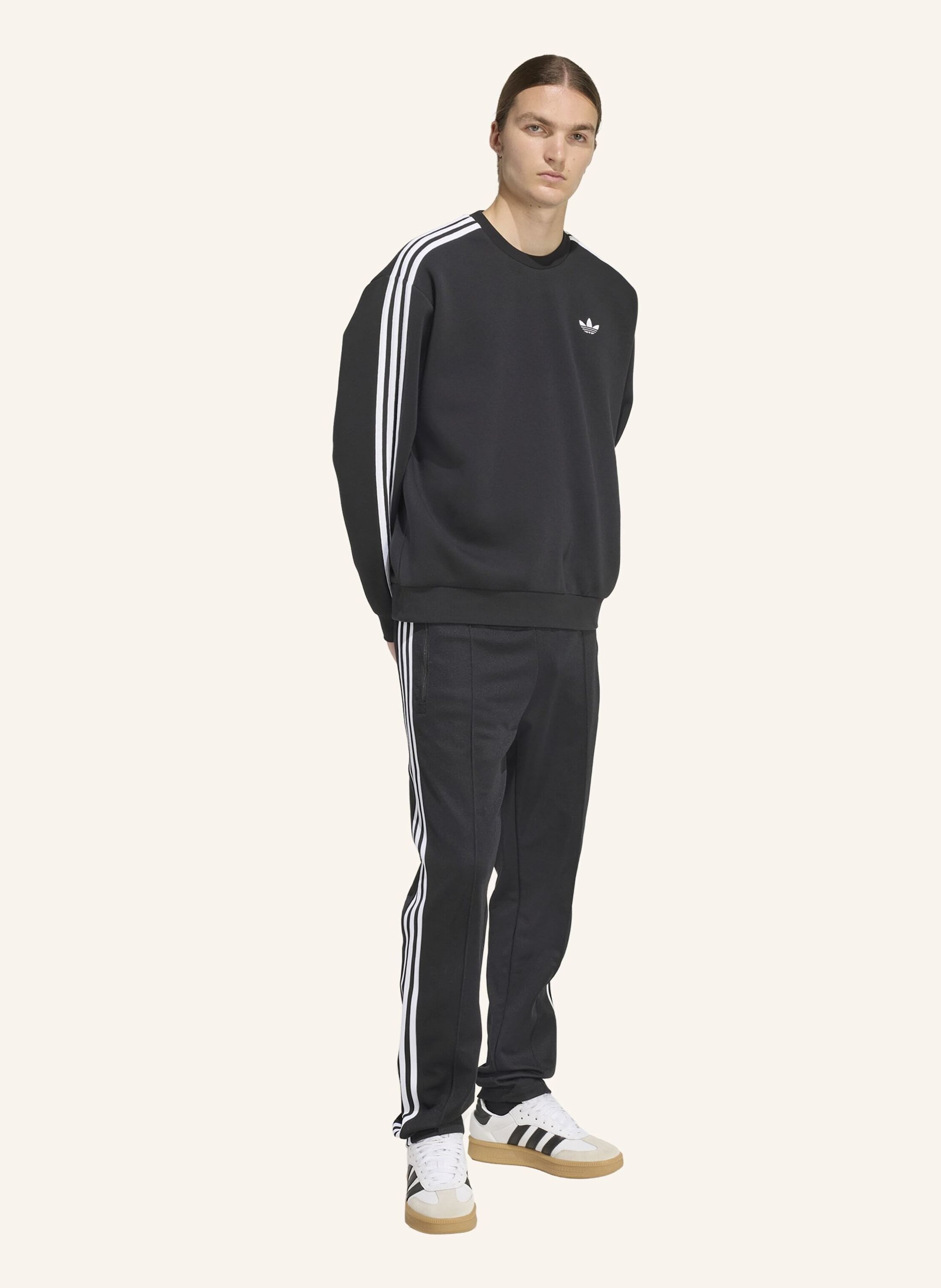 Thumbnail - Adidas Originals Adicolor 3-Streifen Oversized Crewneck schwarz