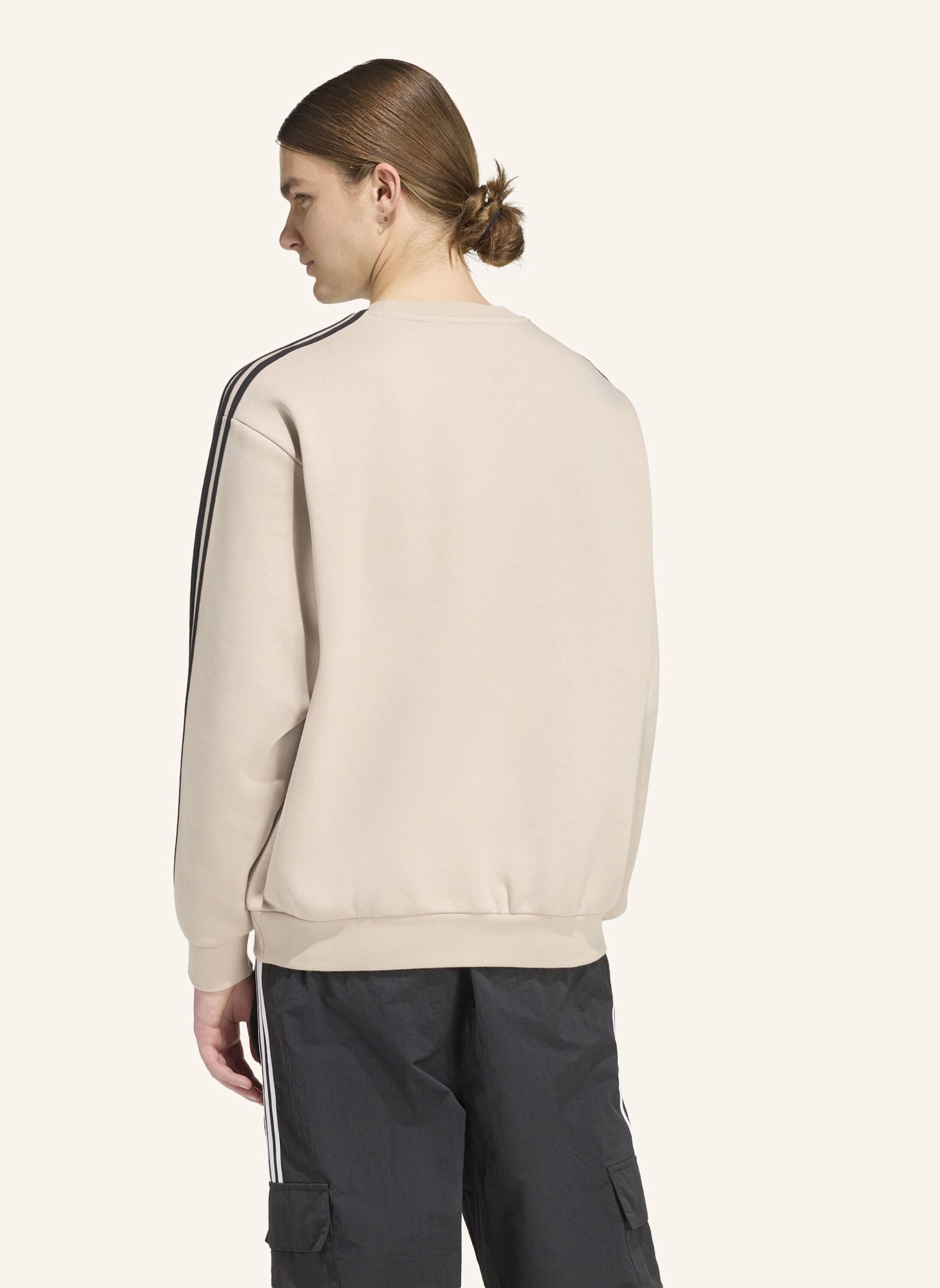 Thumbnail - Adidas Originals Adicolor 3-Streifen Oversized Crewneck beige