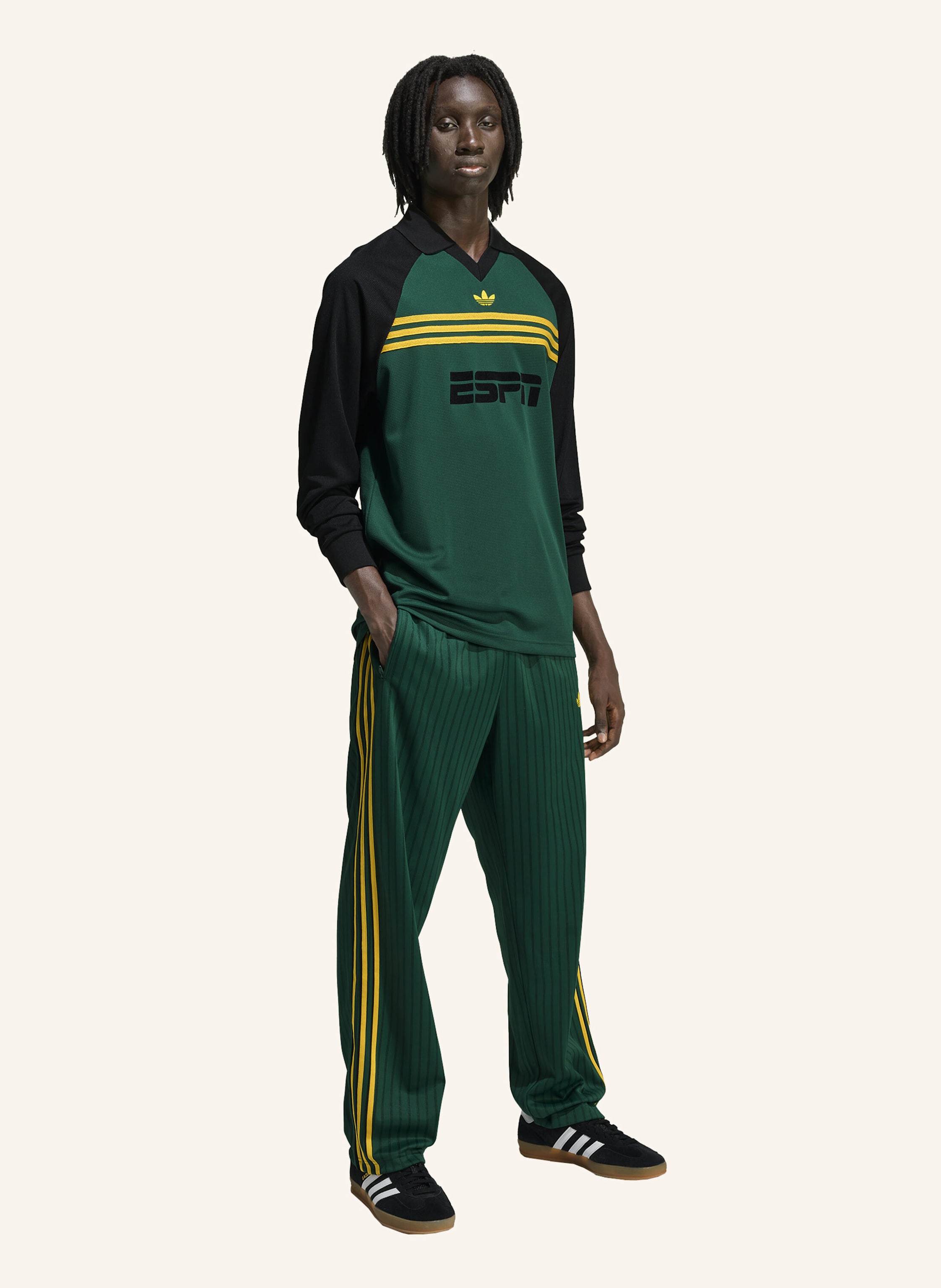 Thumbnail - Adidas Originals Firebird Loose Pinstripes Trainingshose gruen