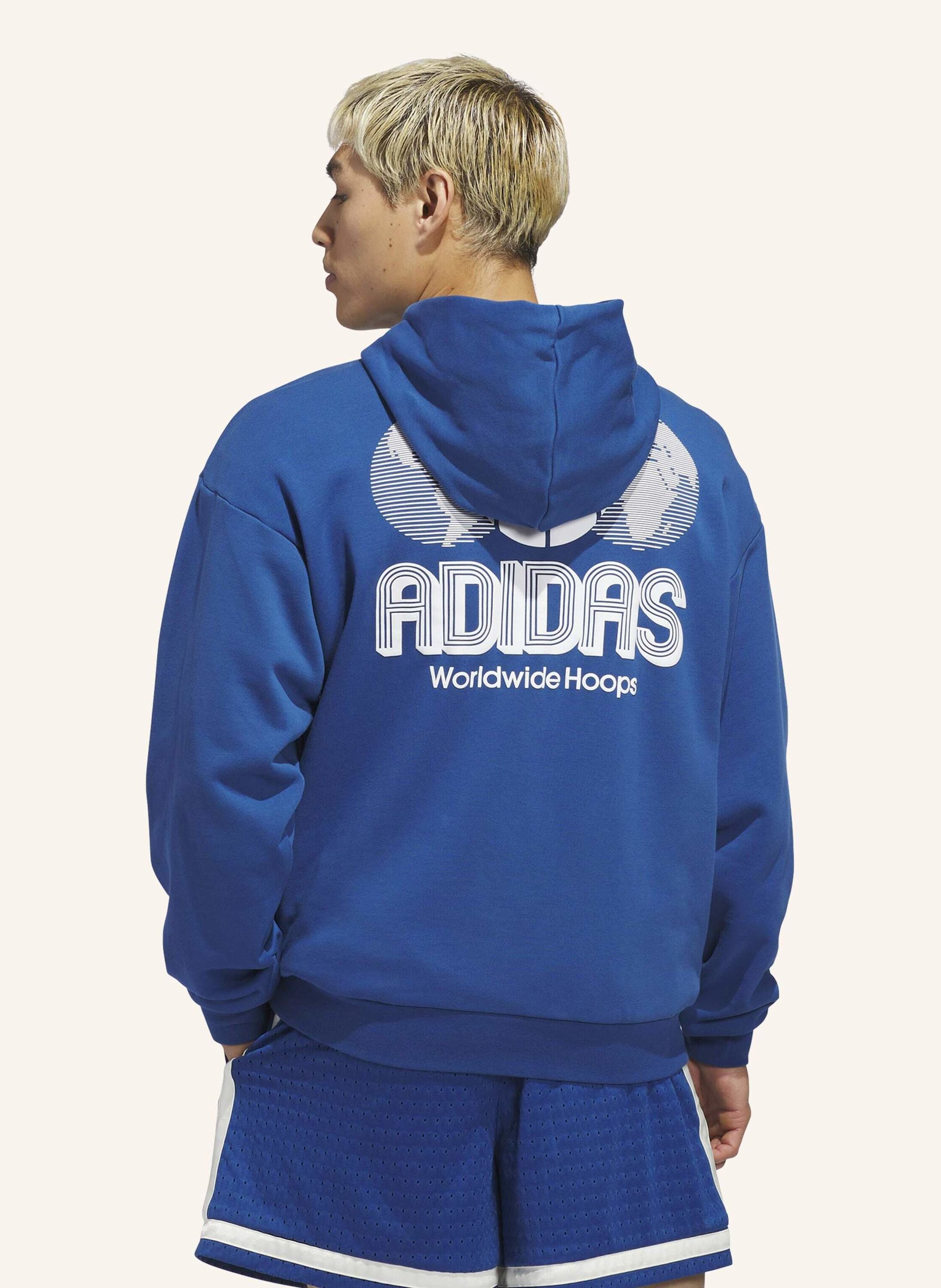 Thumbnail - Adidas Originals World Wide Hoops Hoodie blau