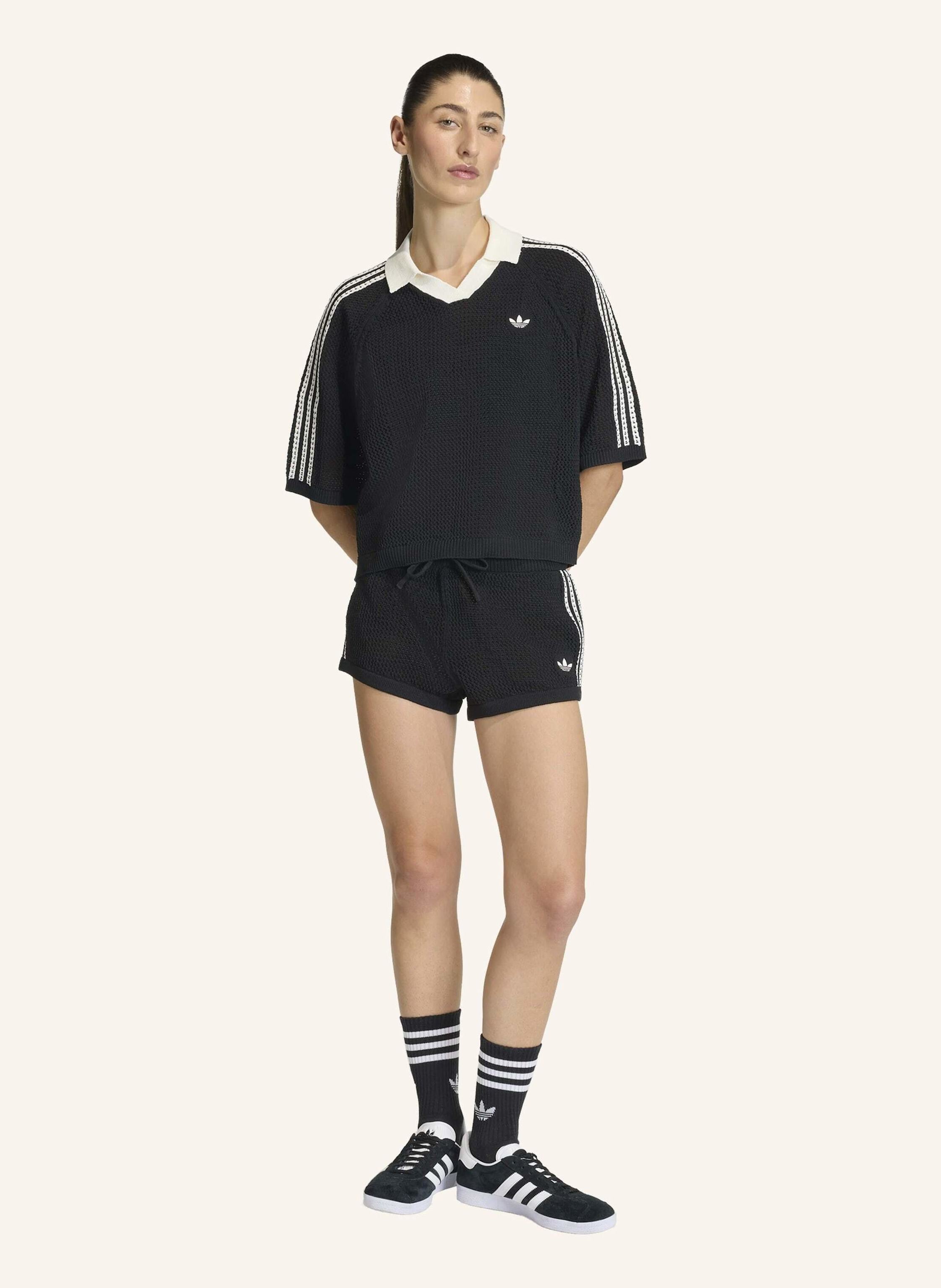Thumbnail - Adidas Originals Knitted Crochet Shorts schwarz
