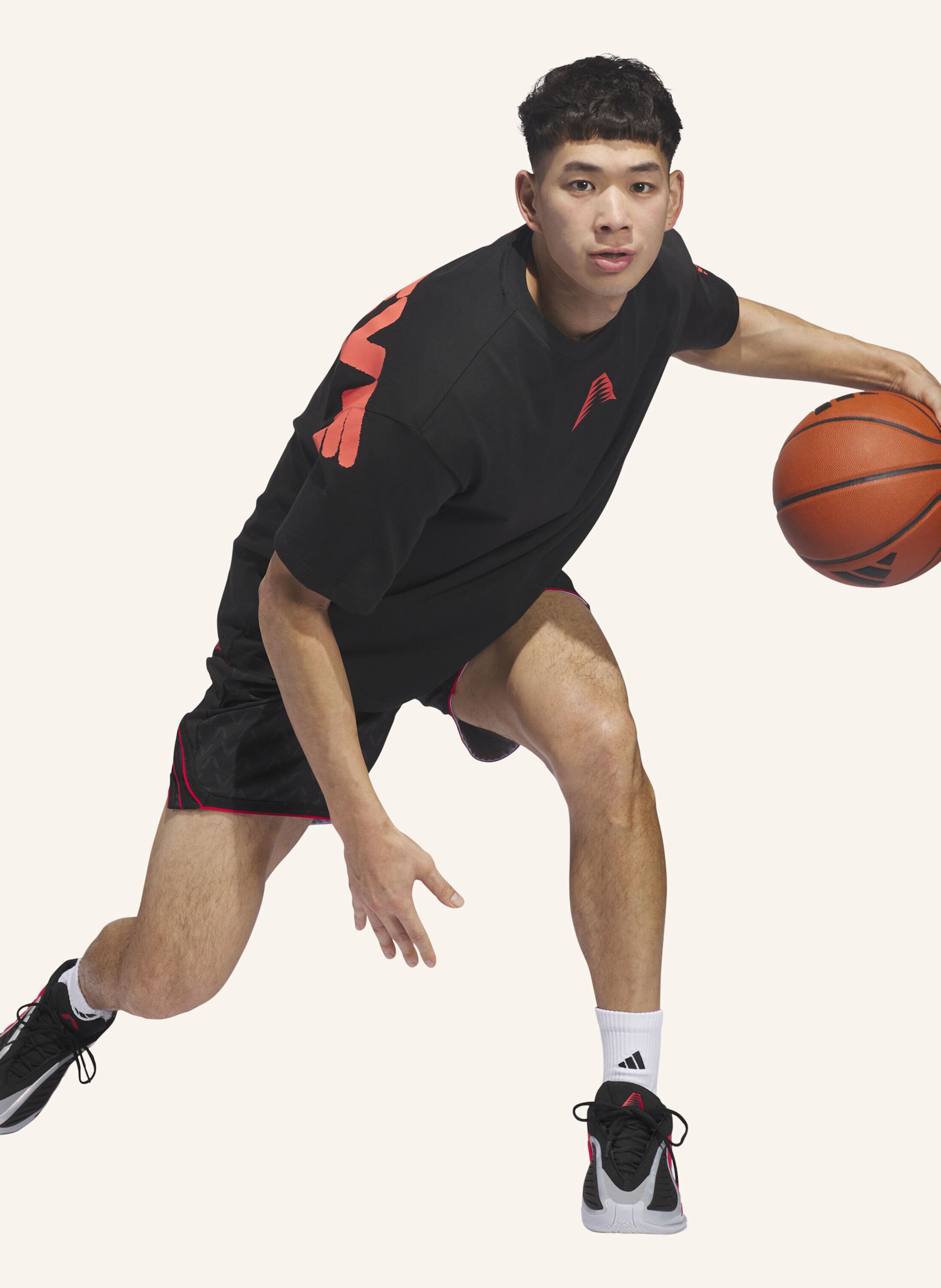 Thumbnail - Adidas Anthony Edwards Crazy Lite Aop Shorts schwarz