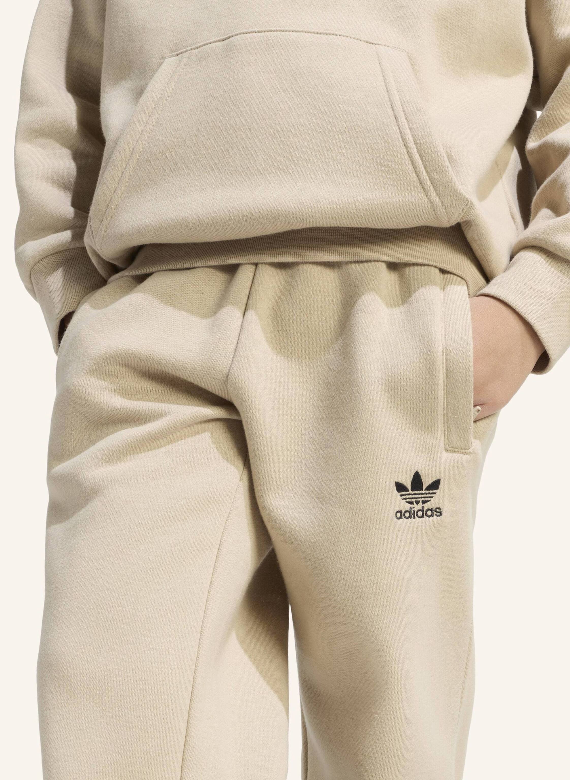 Thumbnail - Adidas Originals Oversized Hoodie Open Hem Pants Set beige