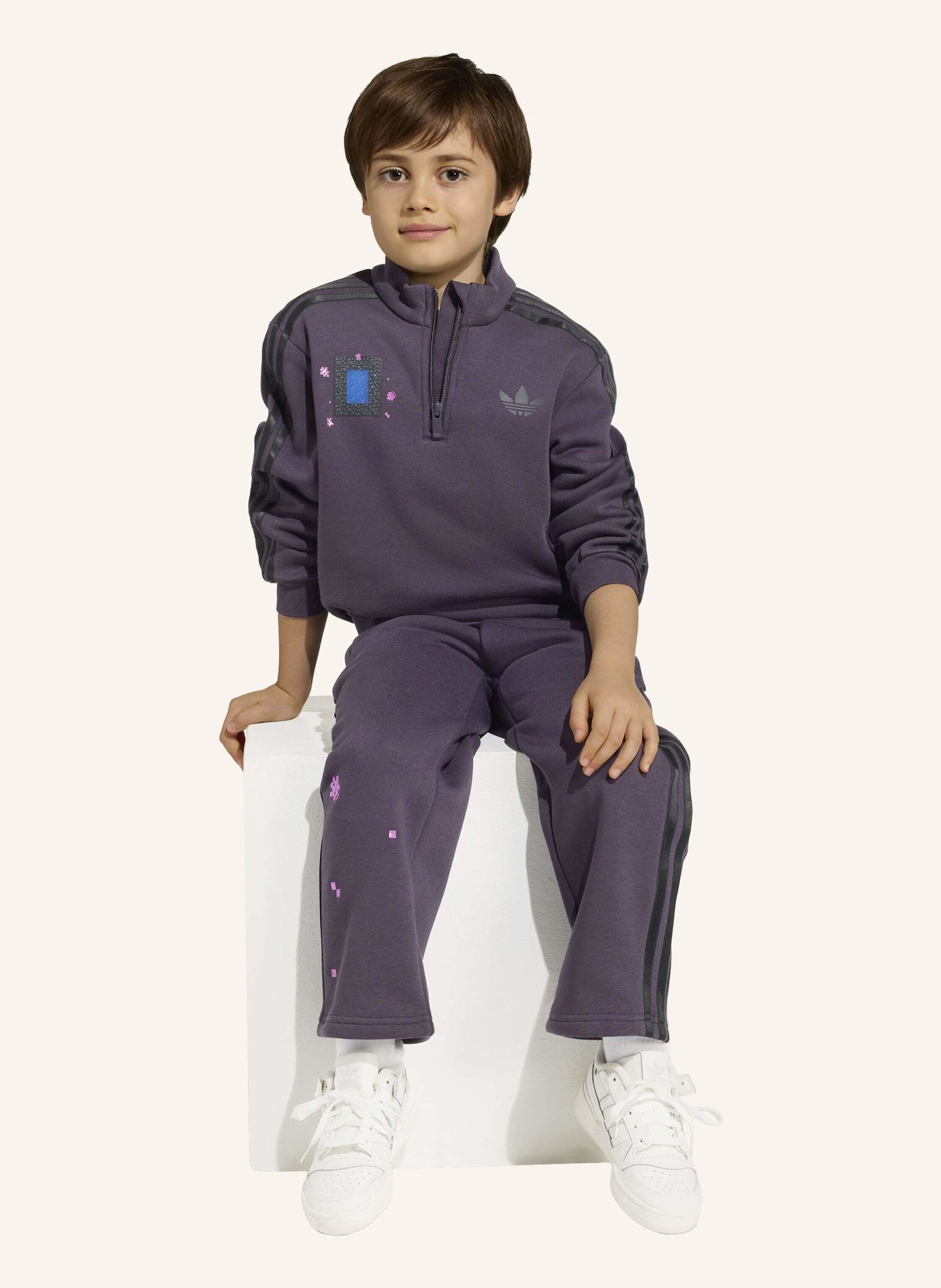 Thumbnail - Adidas Originals Adidas Minecraft Loose Crew Set lila