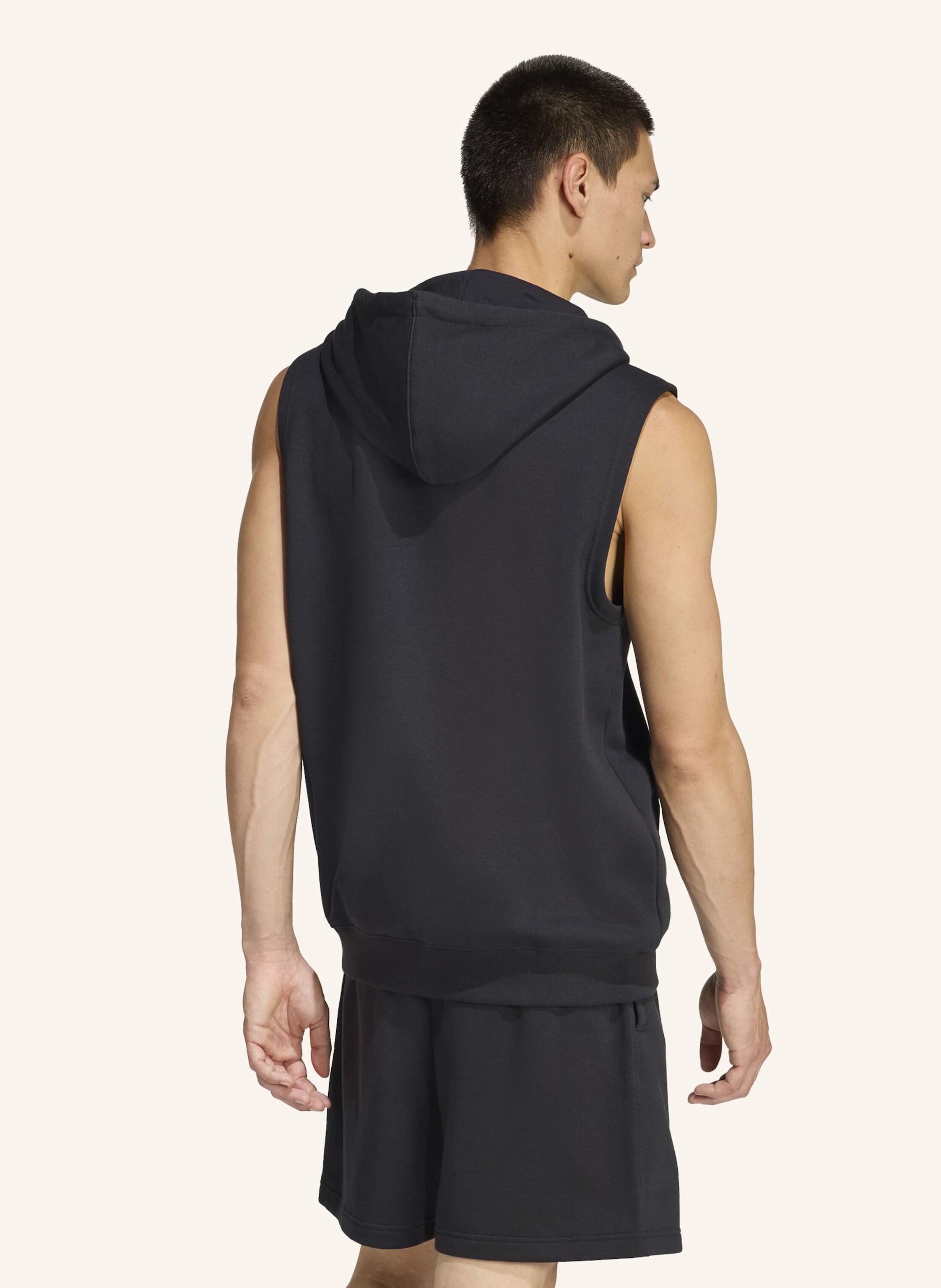 Thumbnail - Adidas Originals Trefoil Essentials Hoodie Ohne Ärmel schwarz