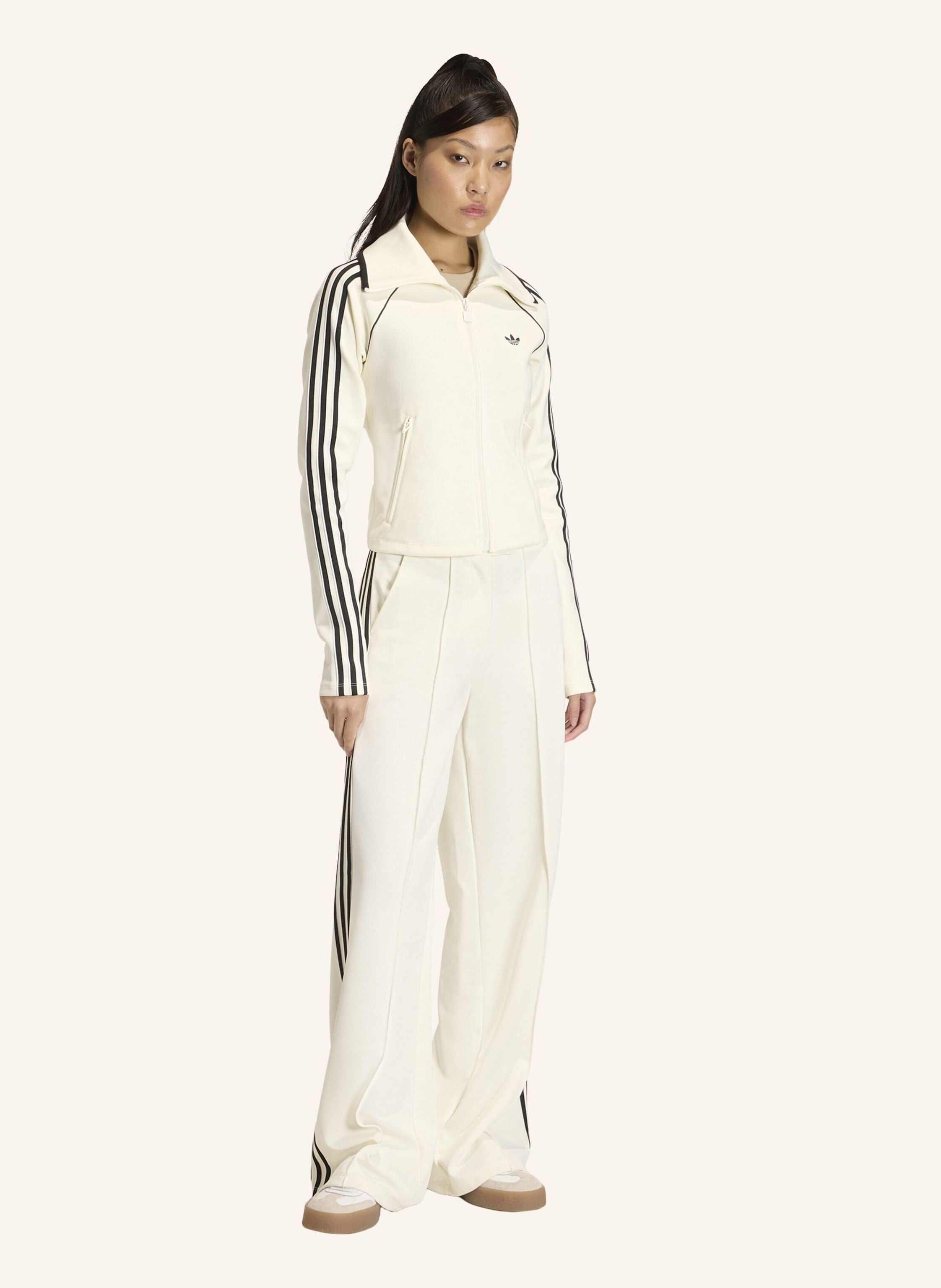 Thumbnail - Adidas Originals Schmal Geschnittenes Firebird Track Top weiss