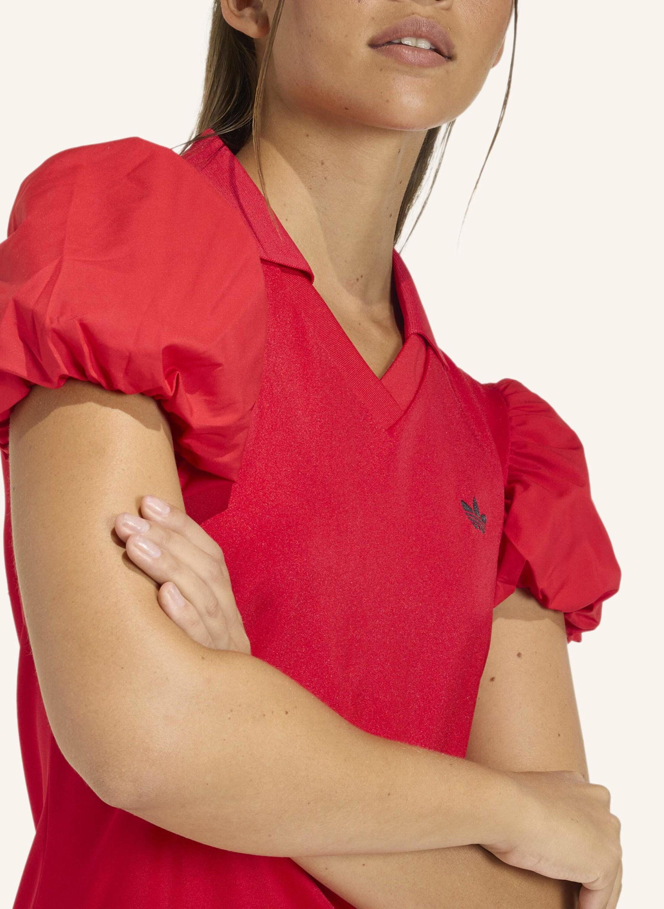 Thumbnail - Adidas Originals Kleid Mit Ballonärmeln rot