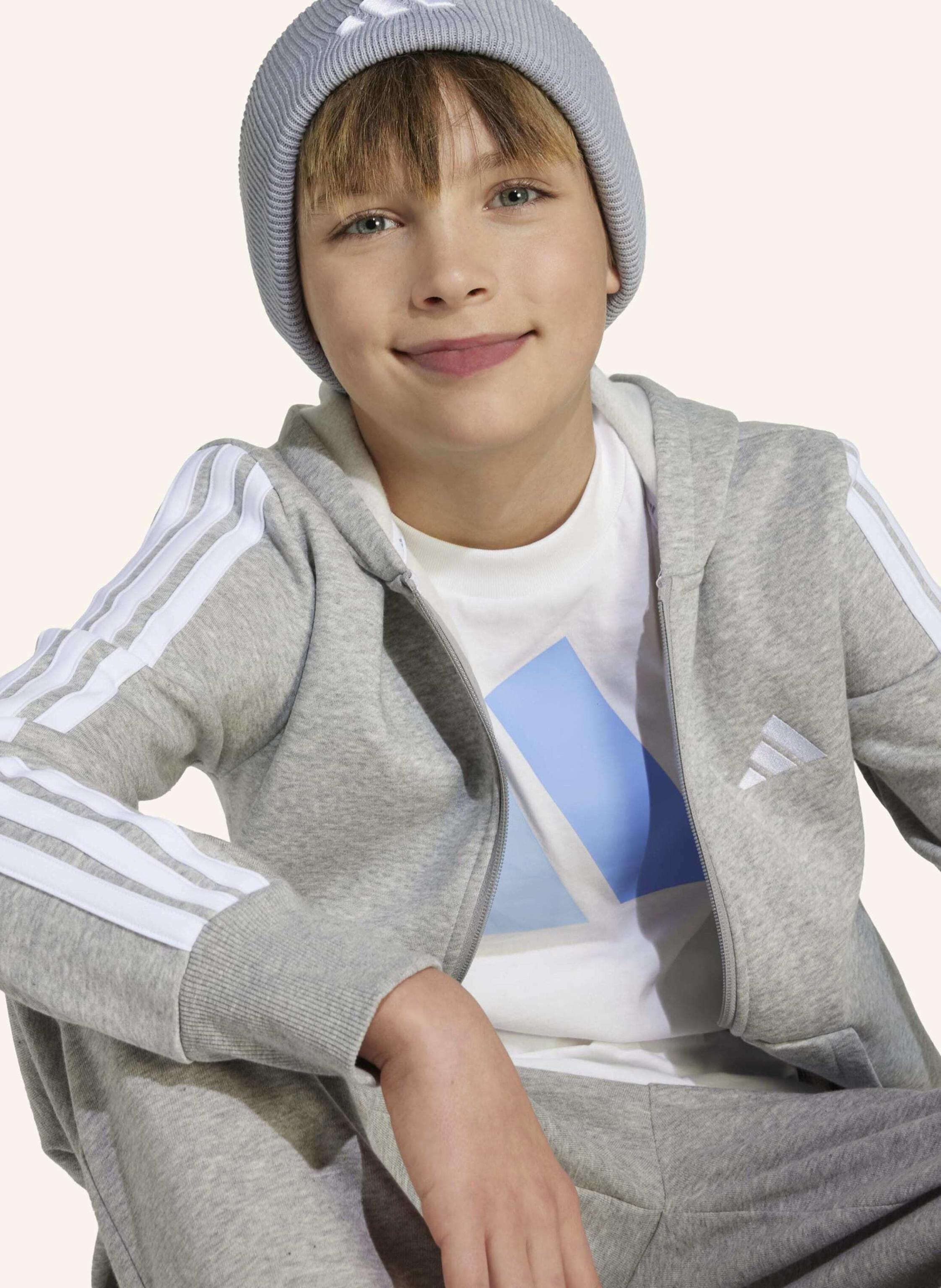 Thumbnail - Adidas Sweatjacke Essentials Full Zip grau