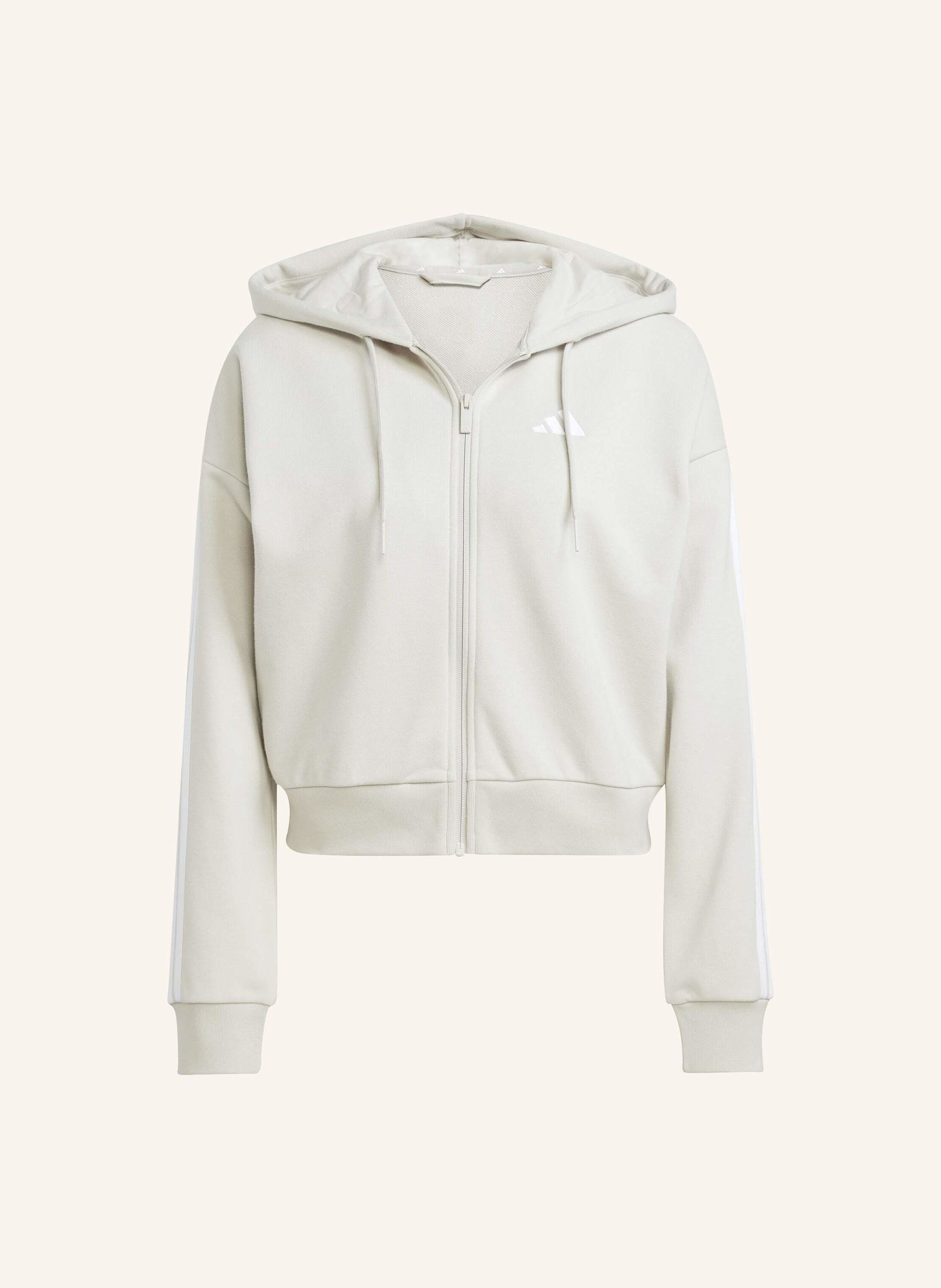 Adidas Essentials 3-Streifen French Terry Kapuzenjacke beige