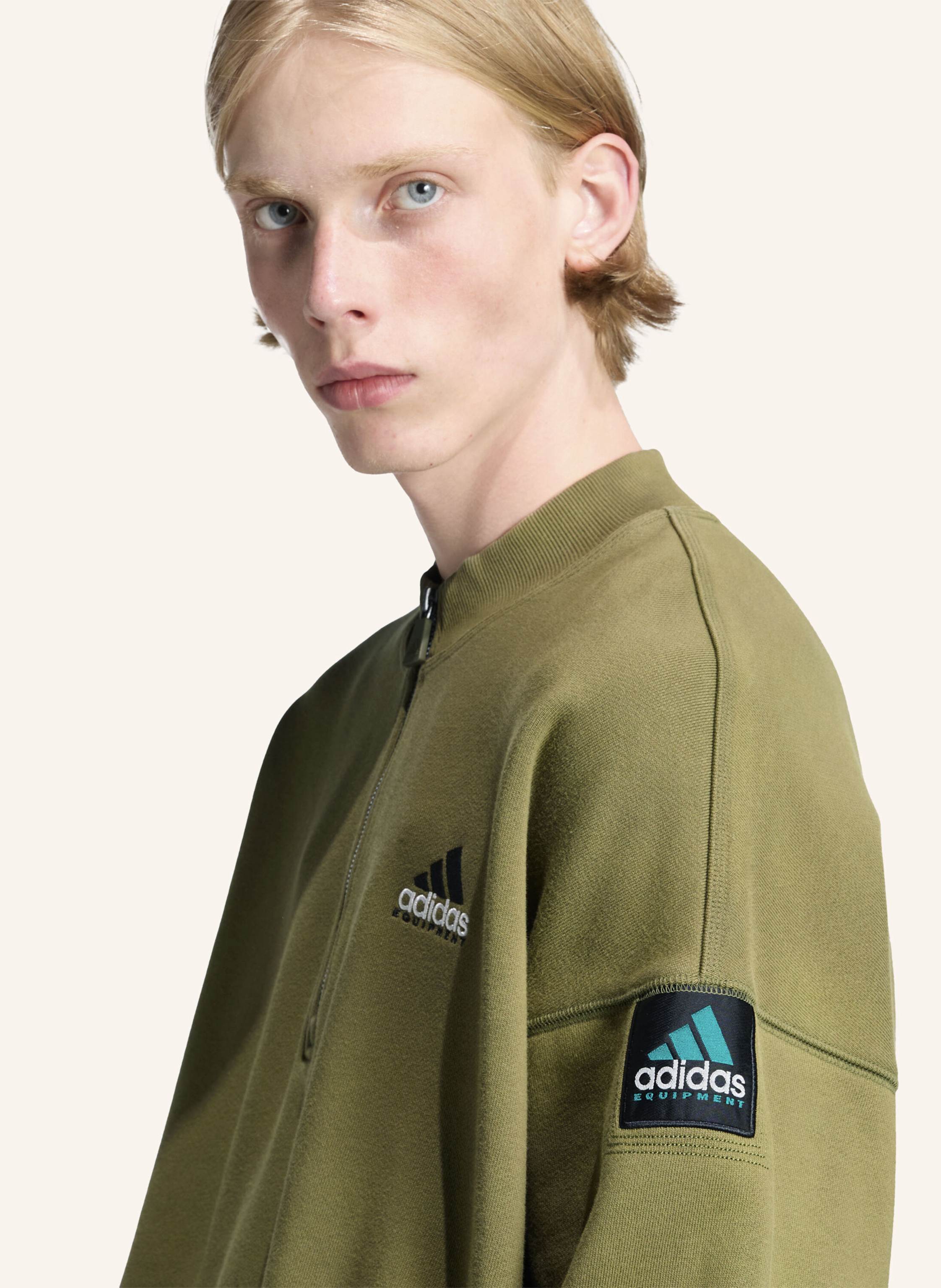 Thumbnail - Adidas Originals Adidas Equipment Blocked Pullover, Reissverschluss Bis Zur Brust gruen