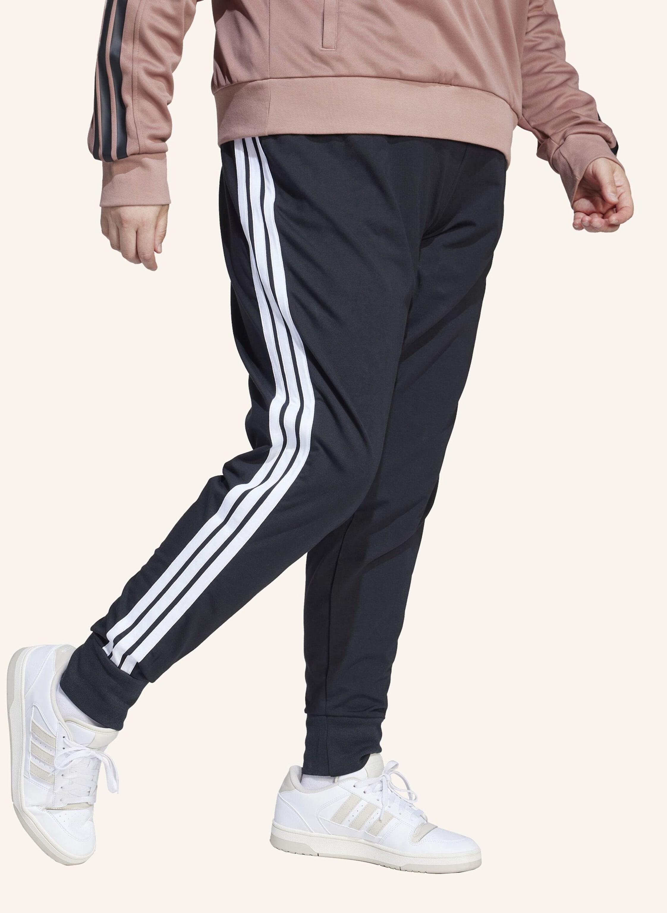 Thumbnail - Adidas Essentials 3-Streifen Jogger-Hose (Grosse Grössen) schwarz