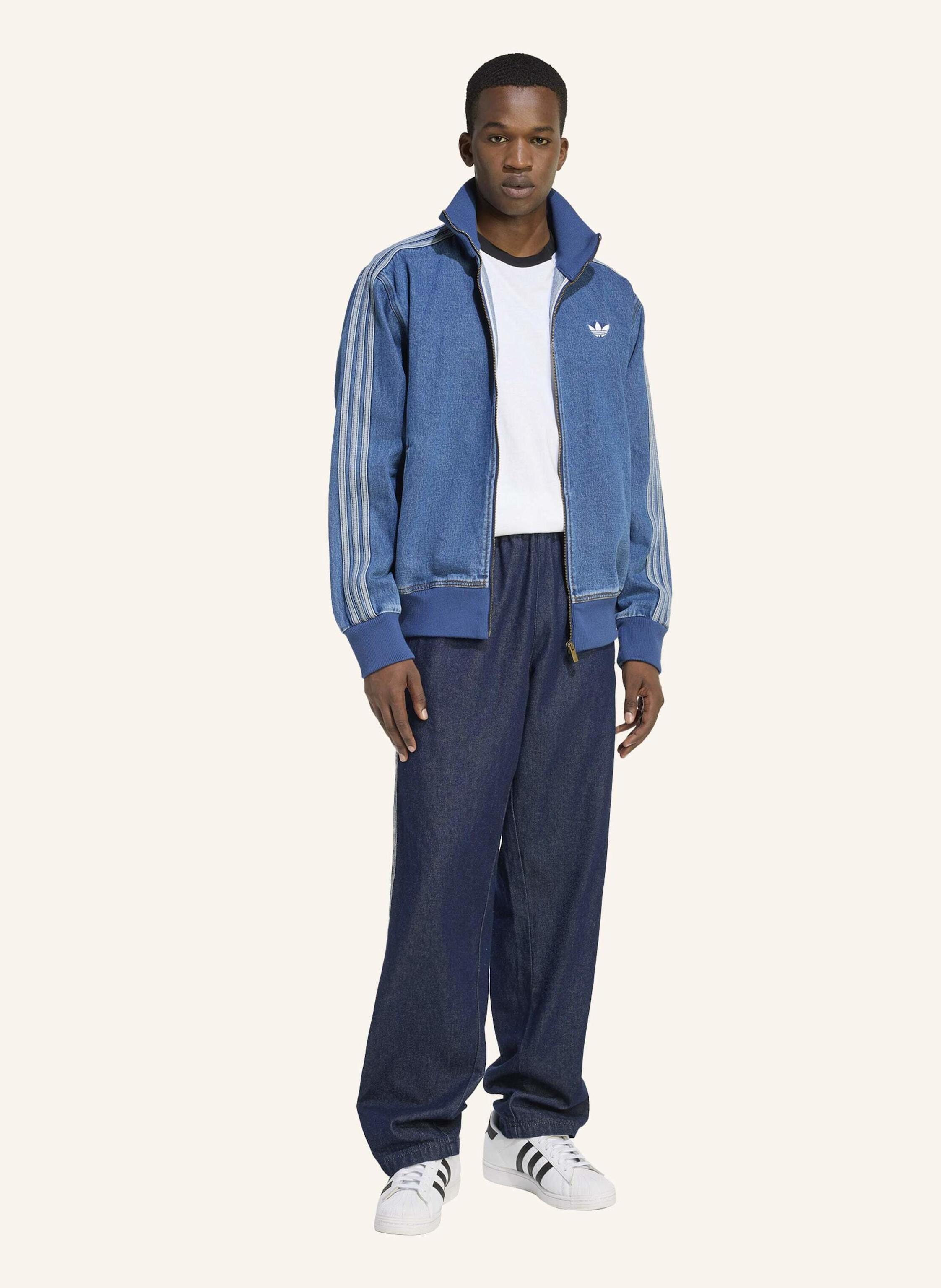 Thumbnail - Adidas Originals Adicolor Firebird Originals Jacke Aus Jeansstoff blau