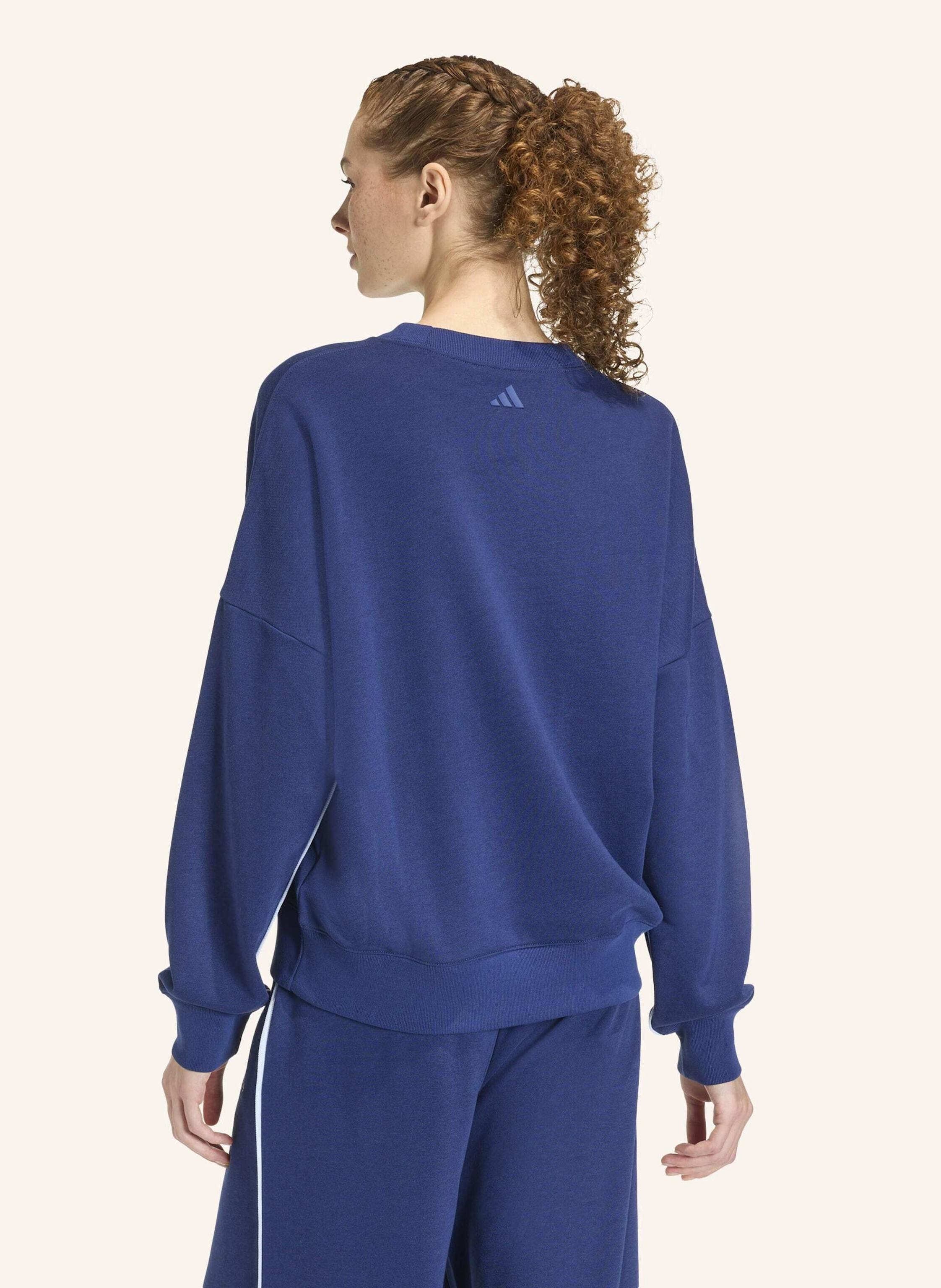Thumbnail - Adidas Seasonal Essentials Colorpop Sweatshirt Mit Aufgestickter Grafik blau