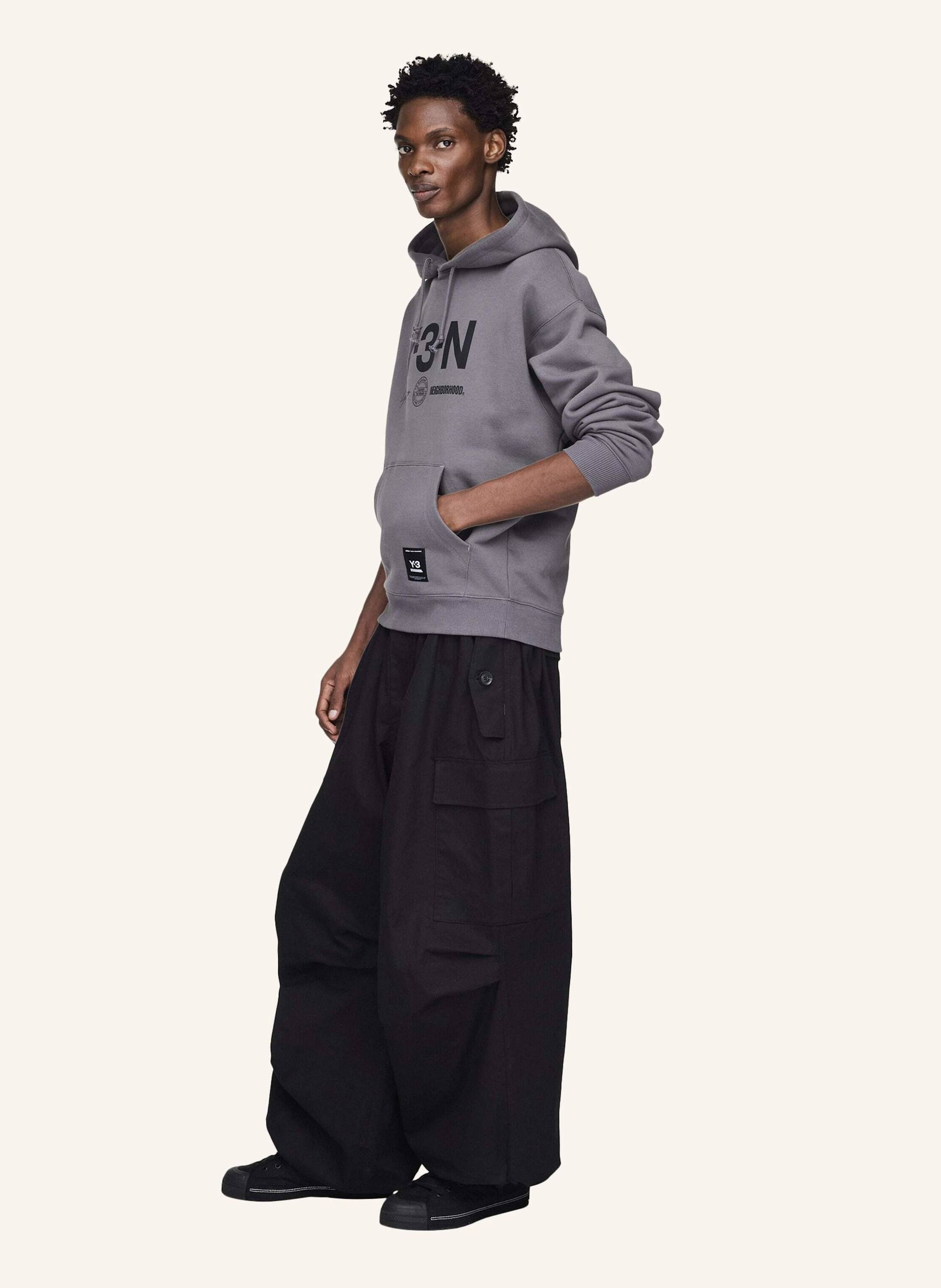 Thumbnail - Y-3 Y-3 Nbhd Grafik Kapuzenjacke grau