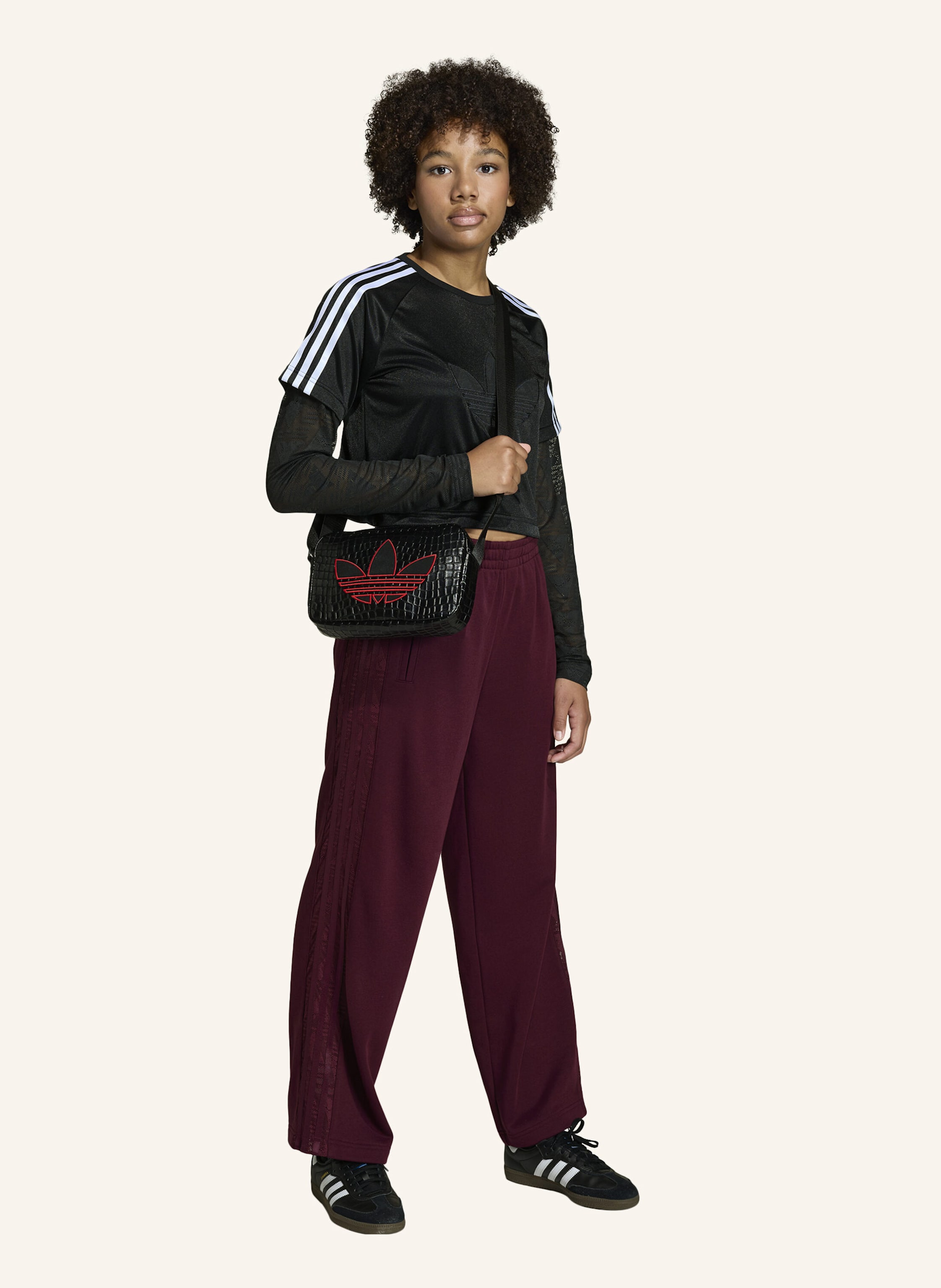 Thumbnail - Adidas Originals Weite Spitzenhose rot