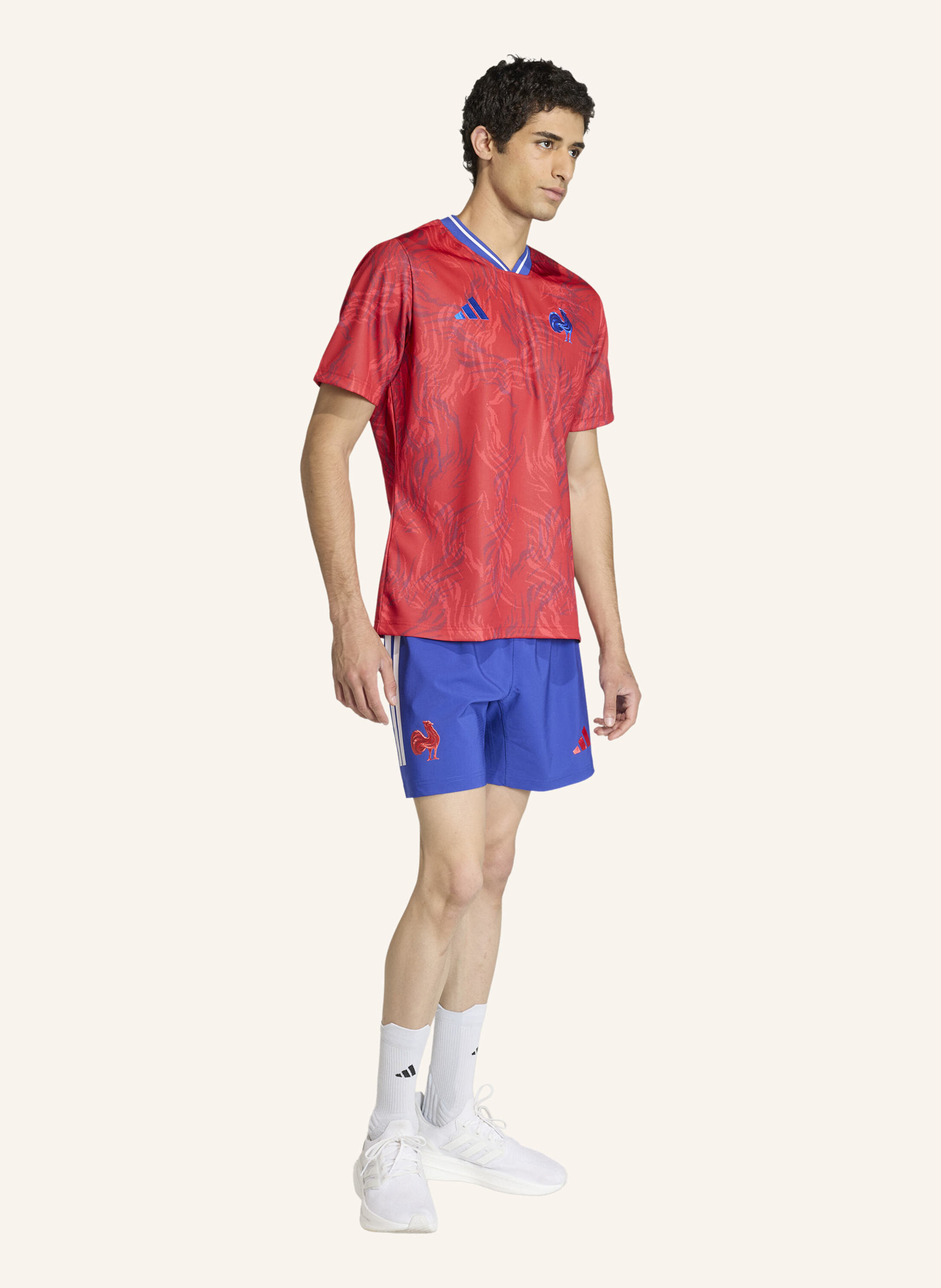 Thumbnail - Adidas Frankreich Rugby Prematch Jersey rot