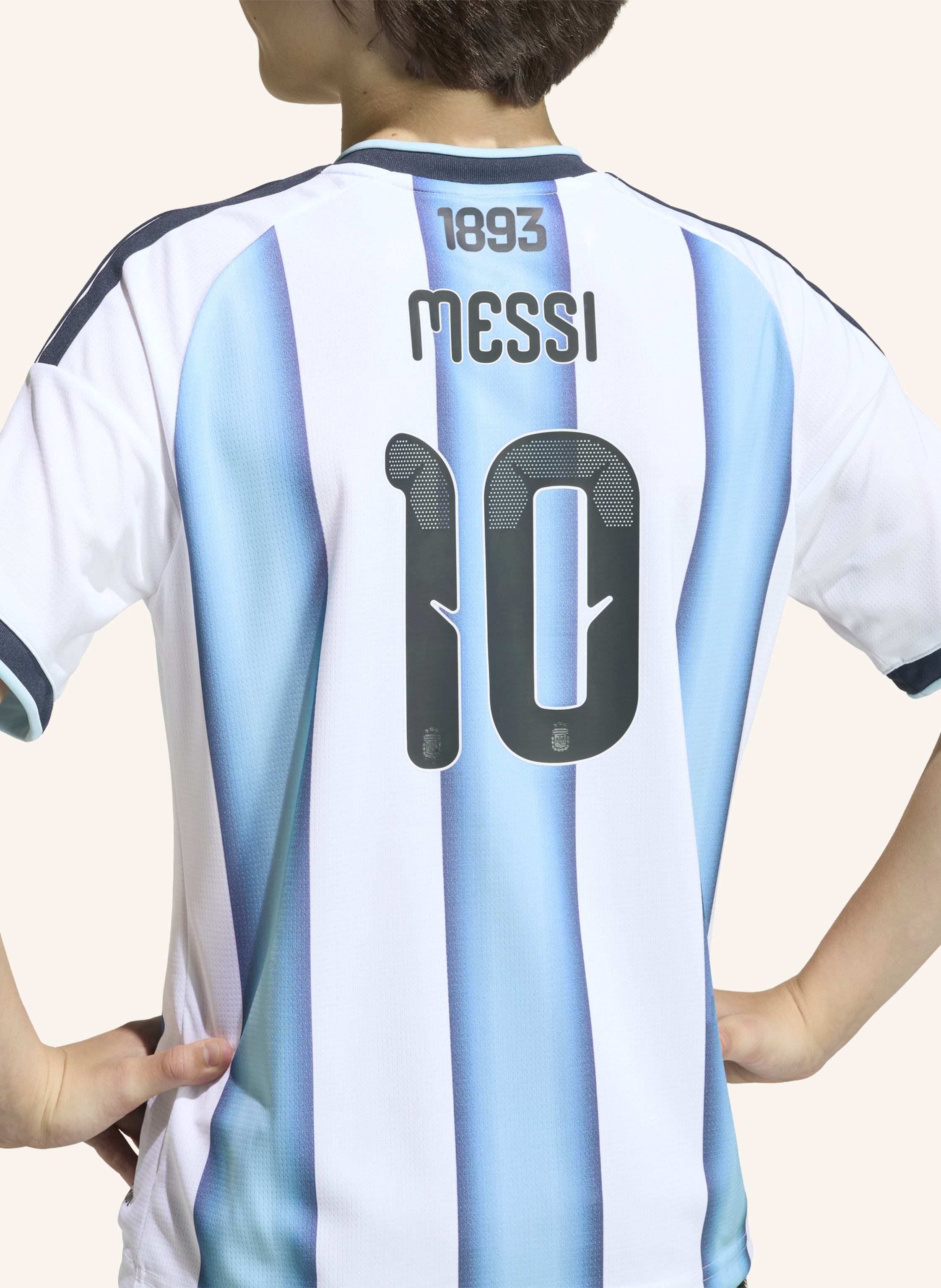 Thumbnail - Adidas Argentinien 26 Kids Messi Heimtrikot weiss