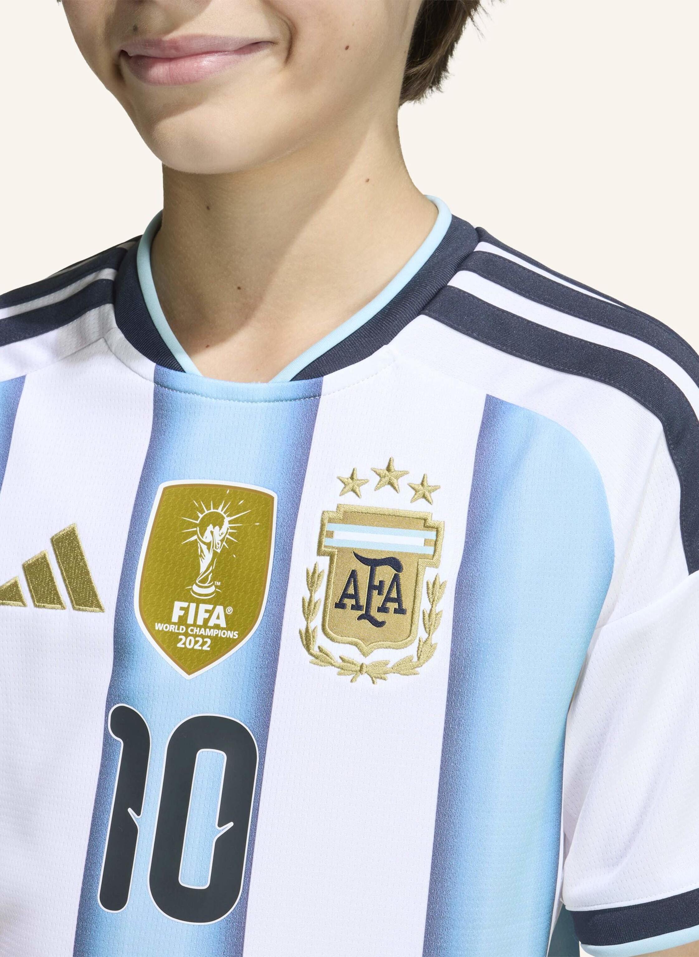 Thumbnail - Adidas Argentinien 26 Kids Messi Heimtrikot weiss