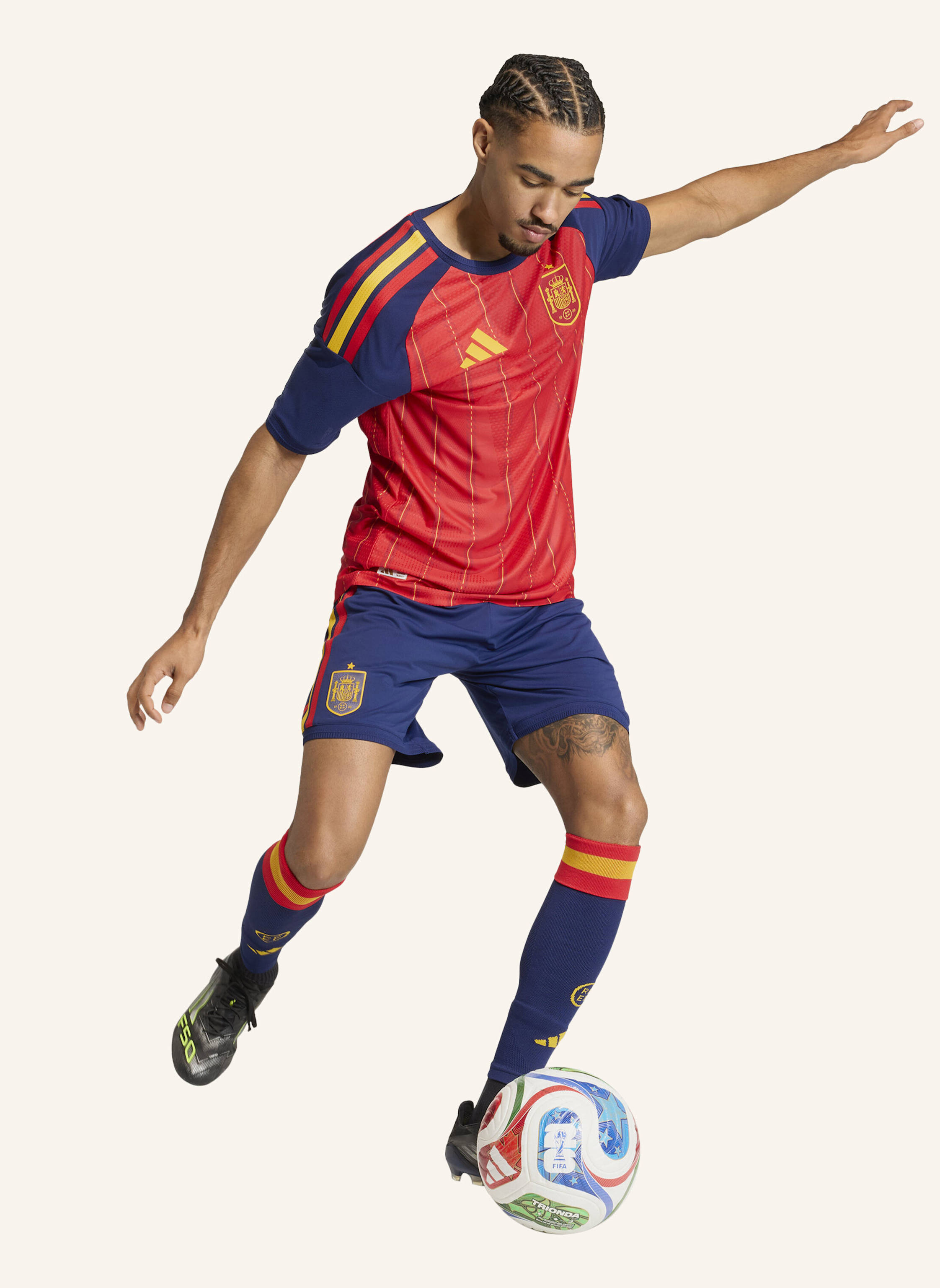 Thumbnail - Adidas Spain 26 Home Authentic Jersey rot