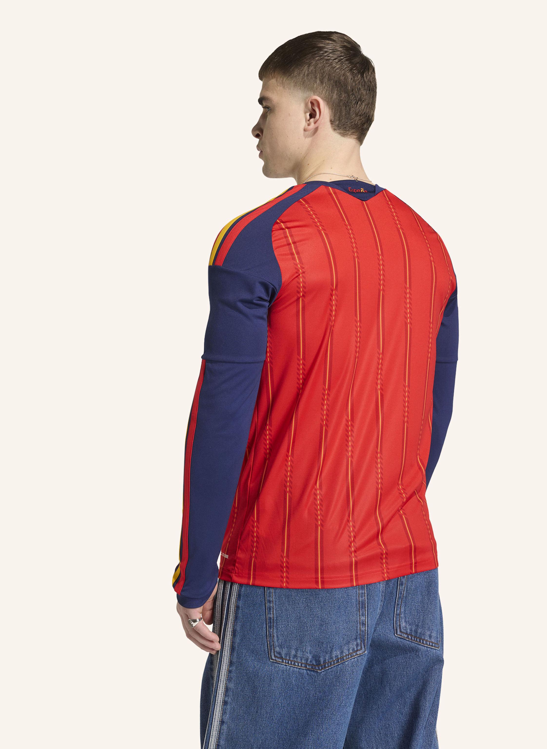 Thumbnail - Adidas Spanien 26 Langärmeliges Heimtrikot rot