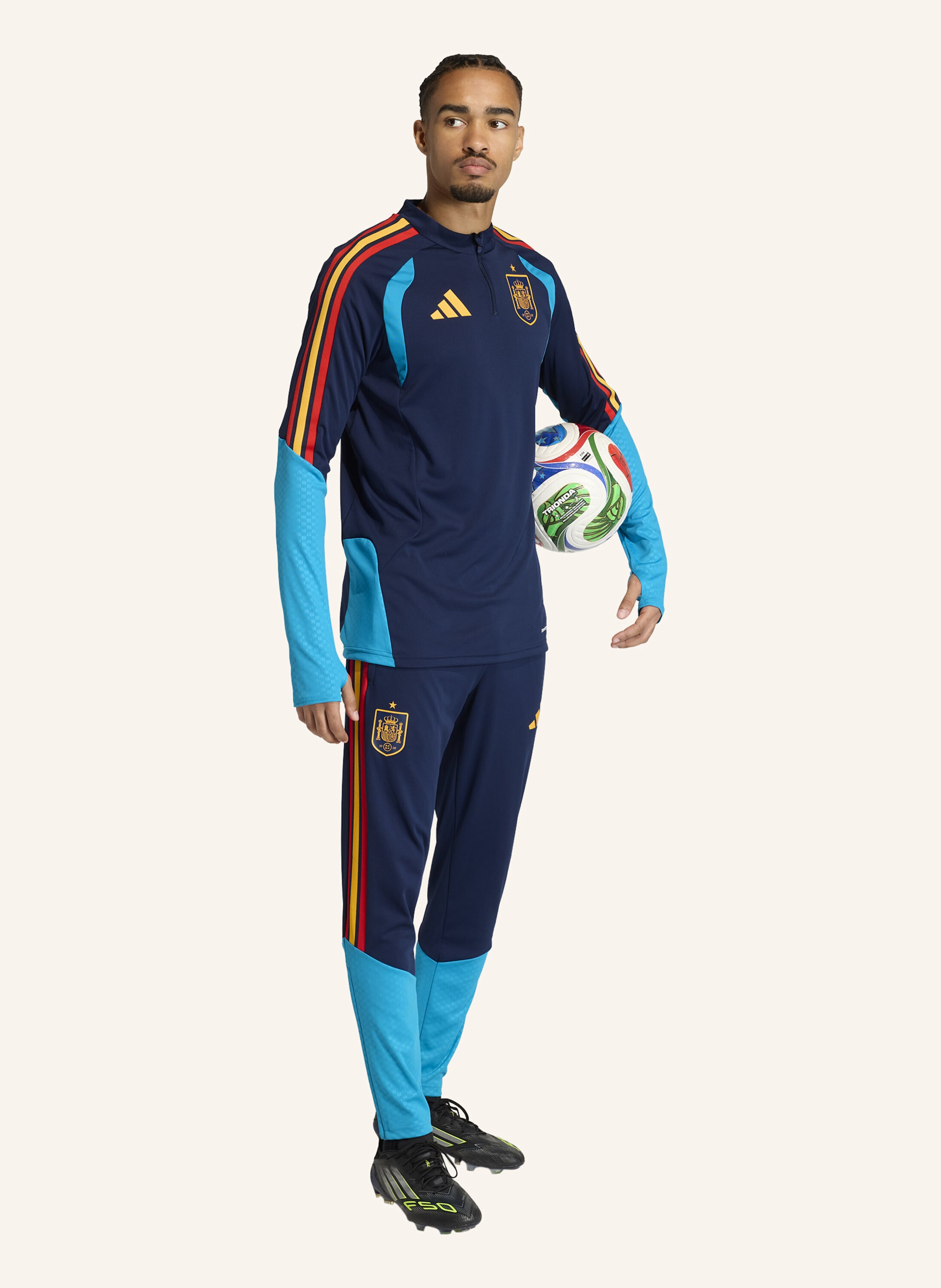 Thumbnail - Adidas Spanien 26 Tiro Trainingsoberteil blau