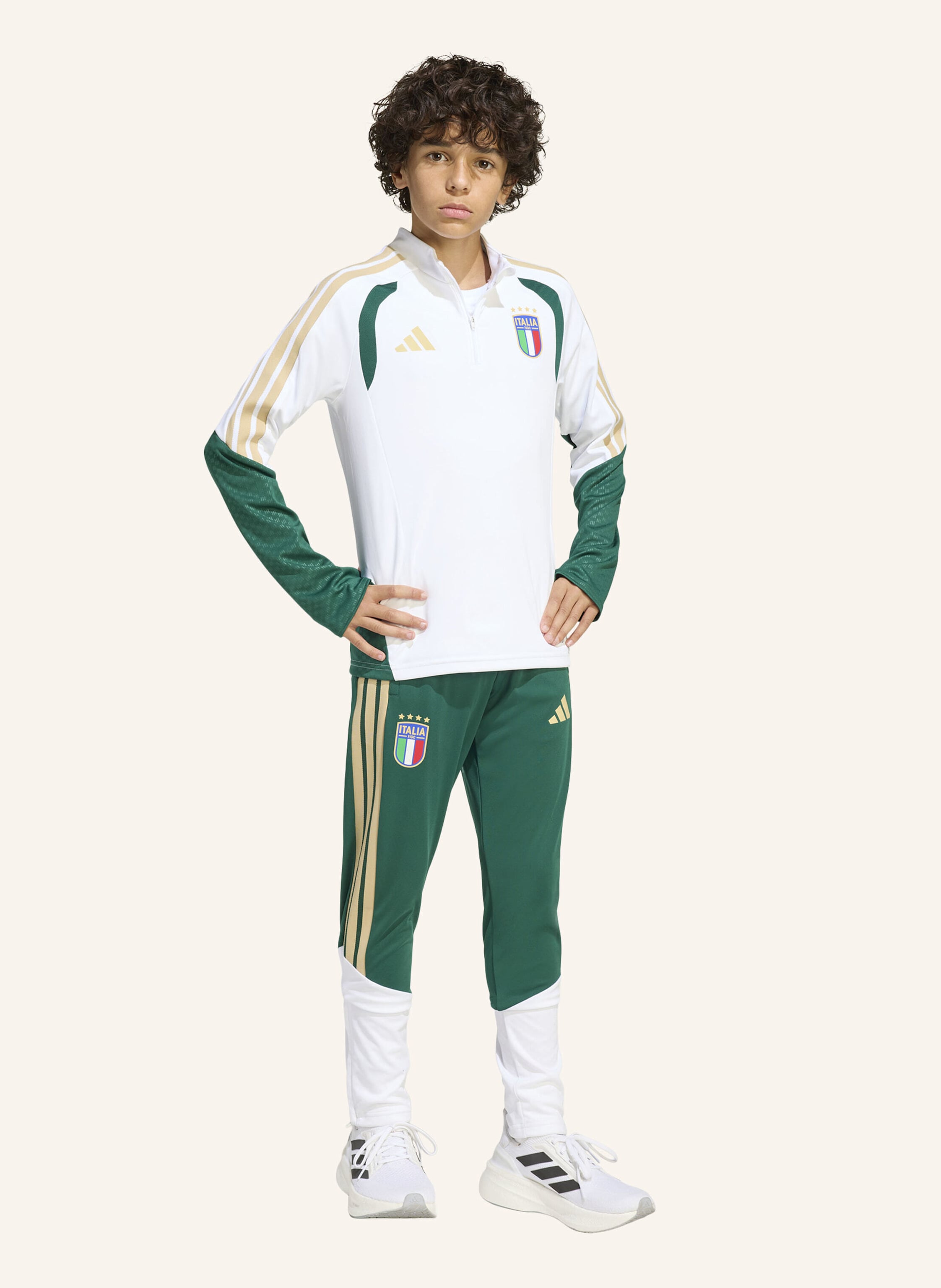 Thumbnail - Adidas Italien 26 Tiro Trainingsoberteil Kinder weiss