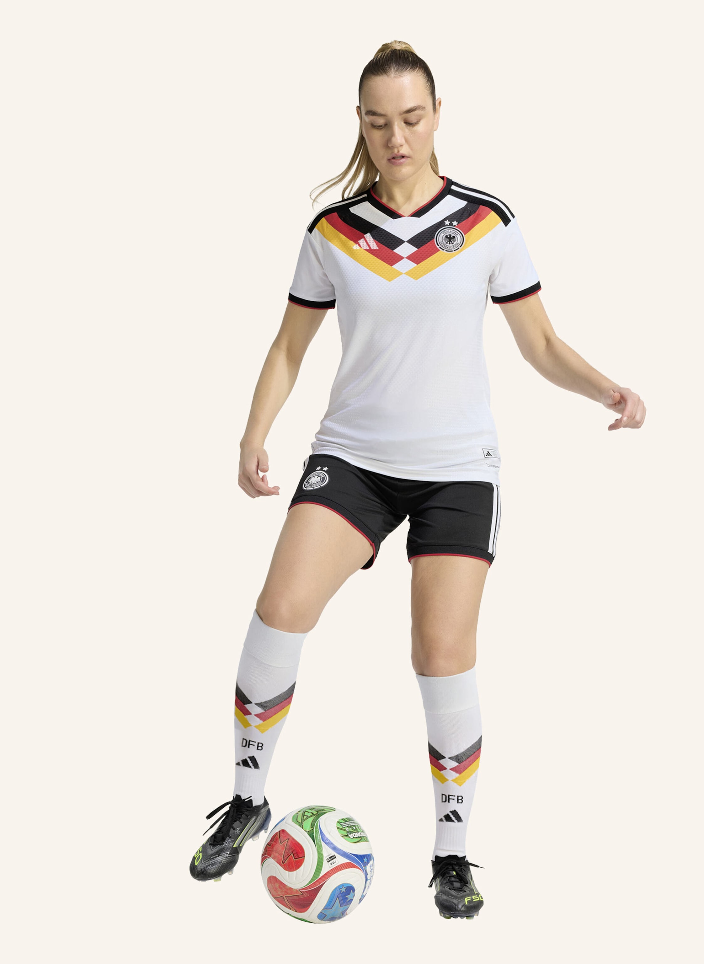 Thumbnail - Adidas Deutschland 26 Authentic Heimtrikot Frauenteam weiss