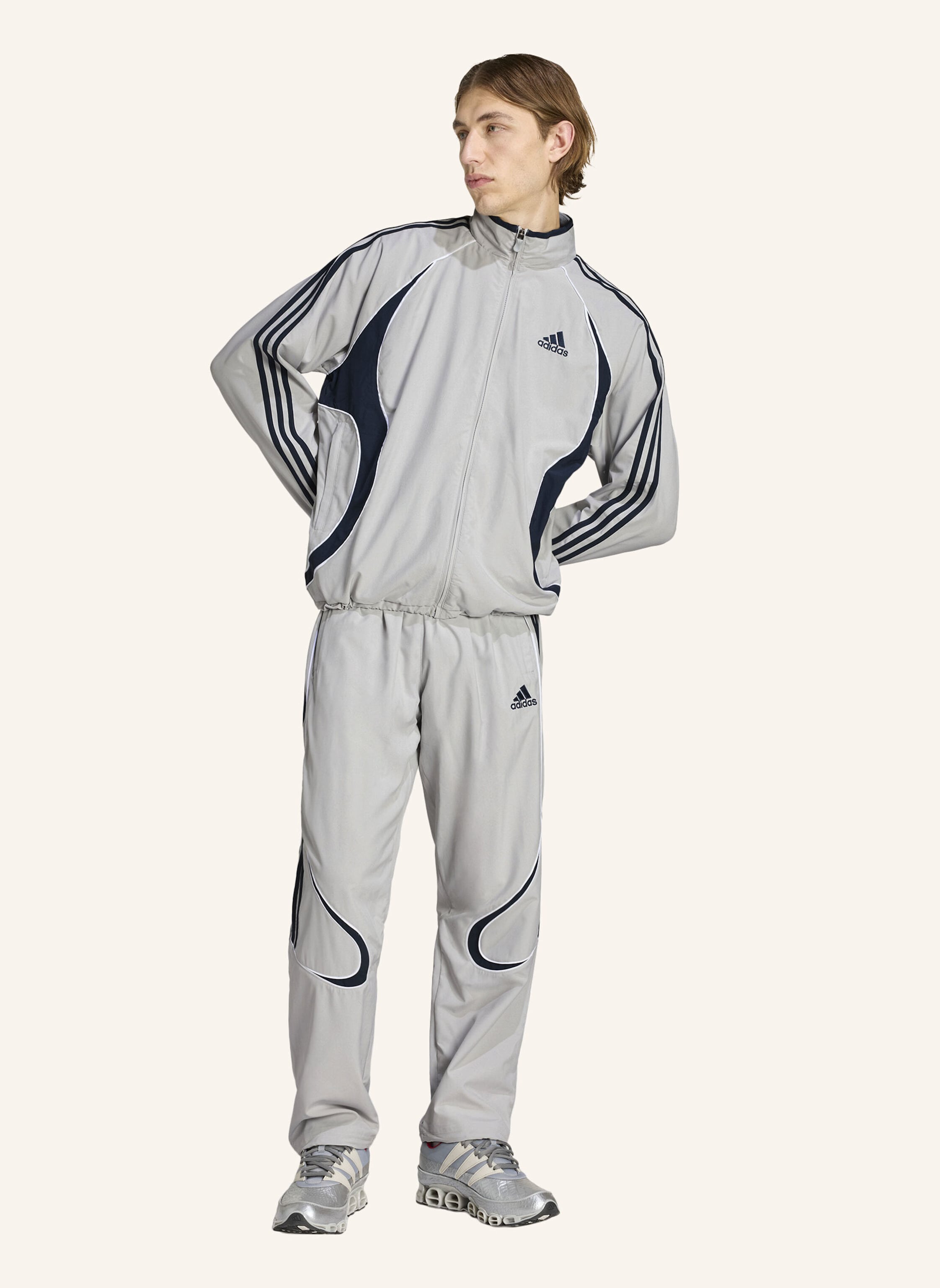 Thumbnail - Adidas Originals Teamgeist Adicolor Trainingshose grau