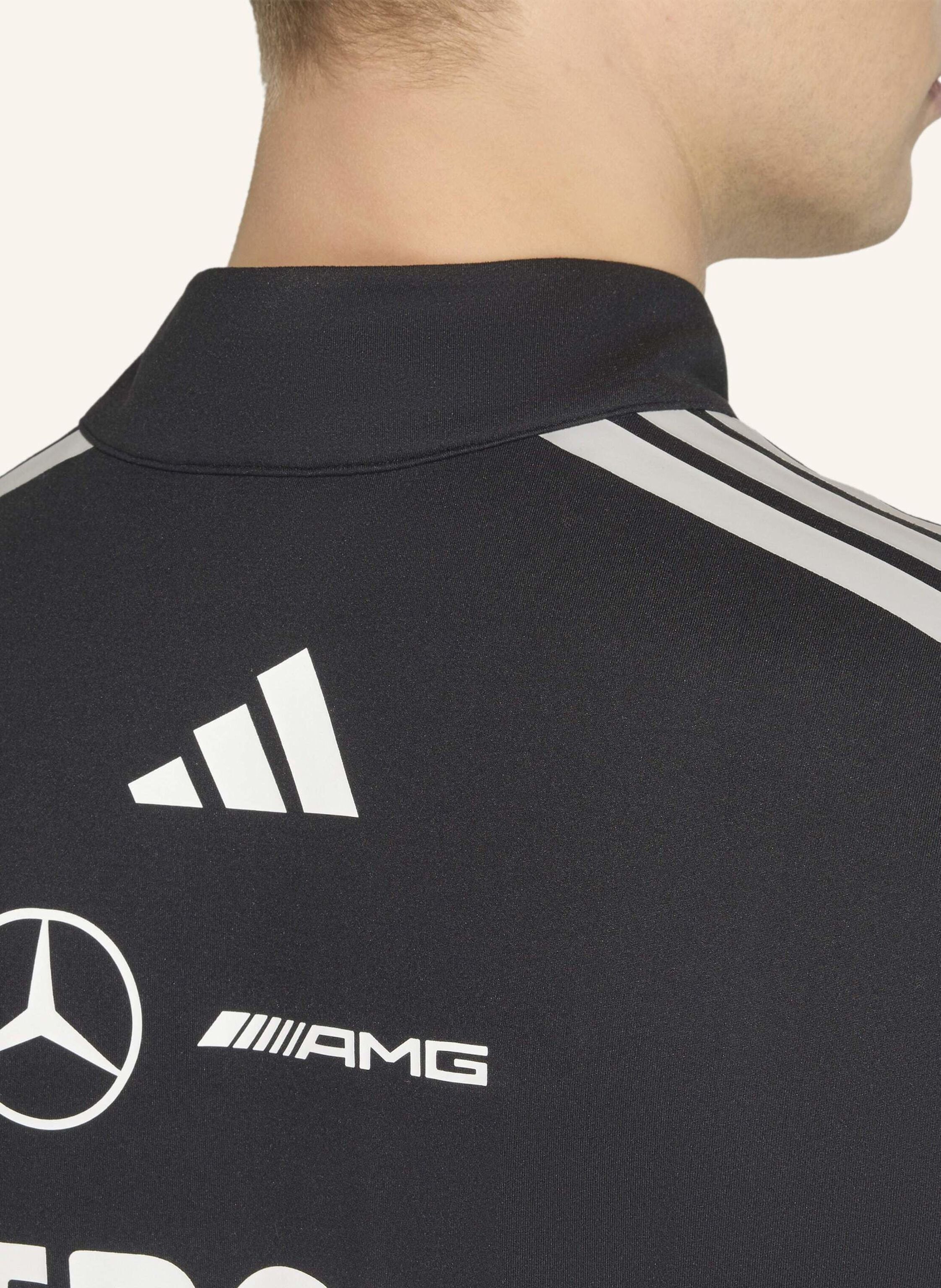 Thumbnail - Adidas Mercedes-Amg Petronas Formula 1 Team Engineers Quarter Zip Sweatshirt schwarz