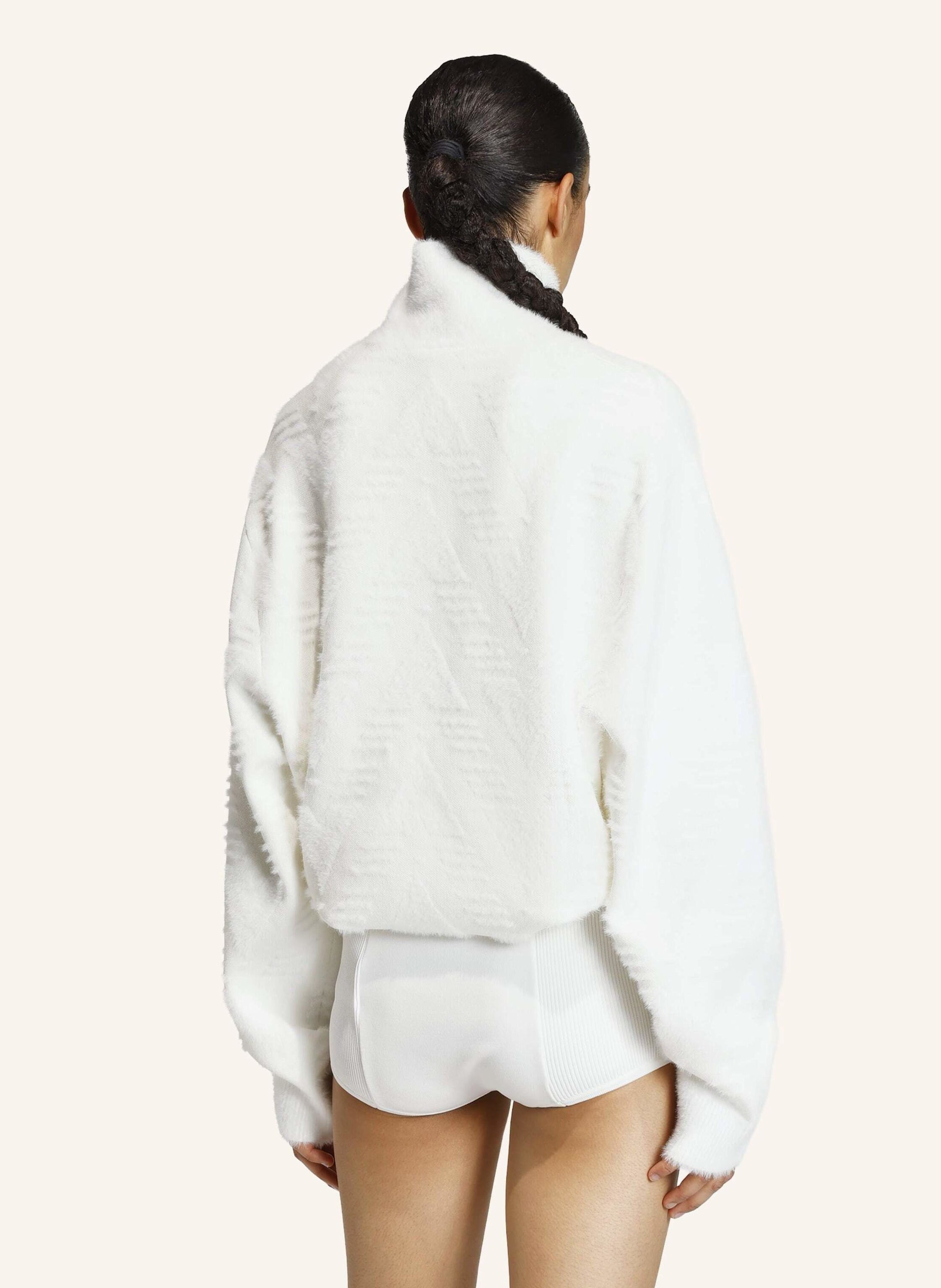 Thumbnail - Adidas Originals Strickpullover Mit Reissverschluss Bis Zur Brust weiss