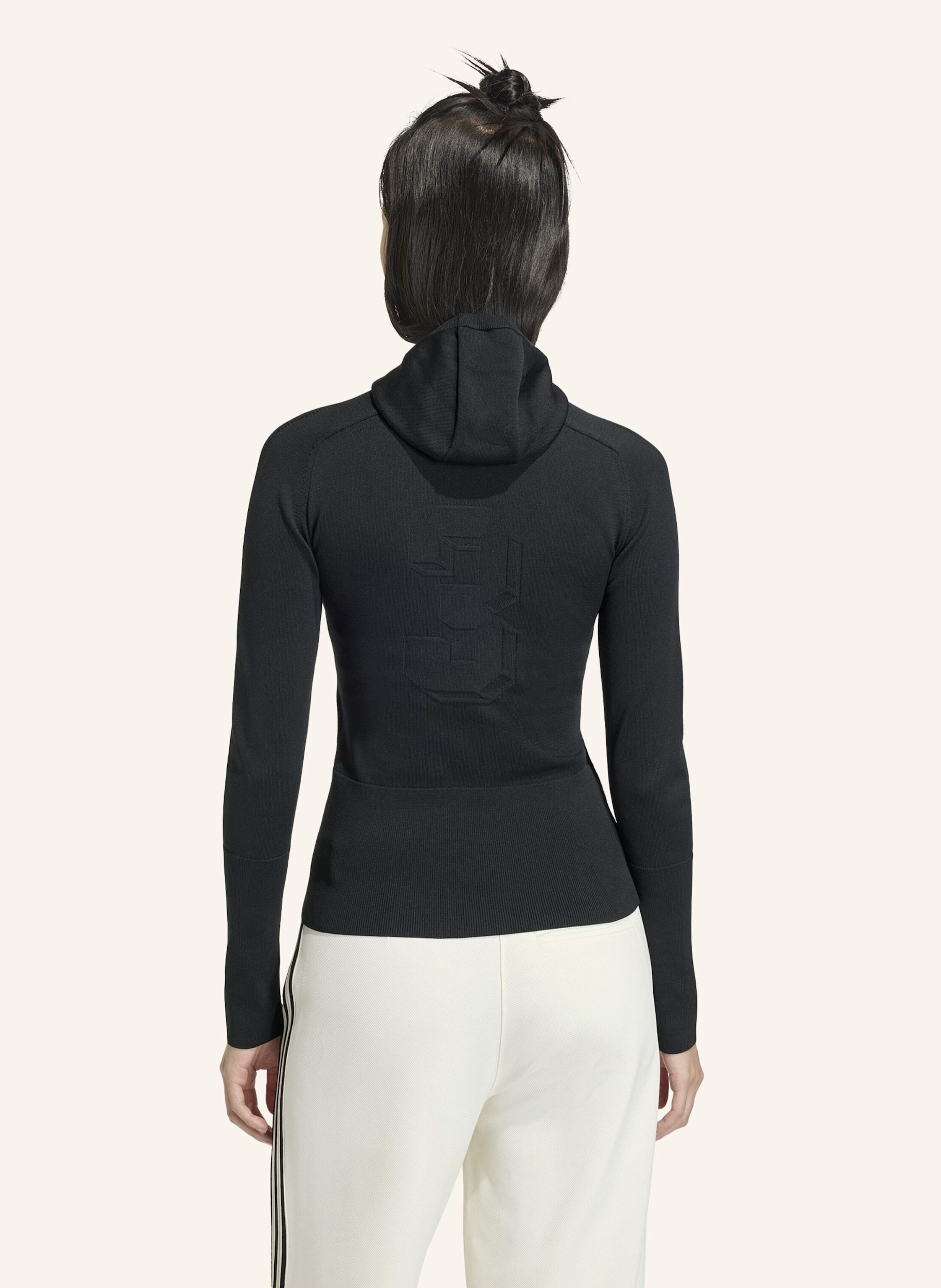 Thumbnail - Adidas Originals Knitted Hooded Long Sleeve Pullover schwarz