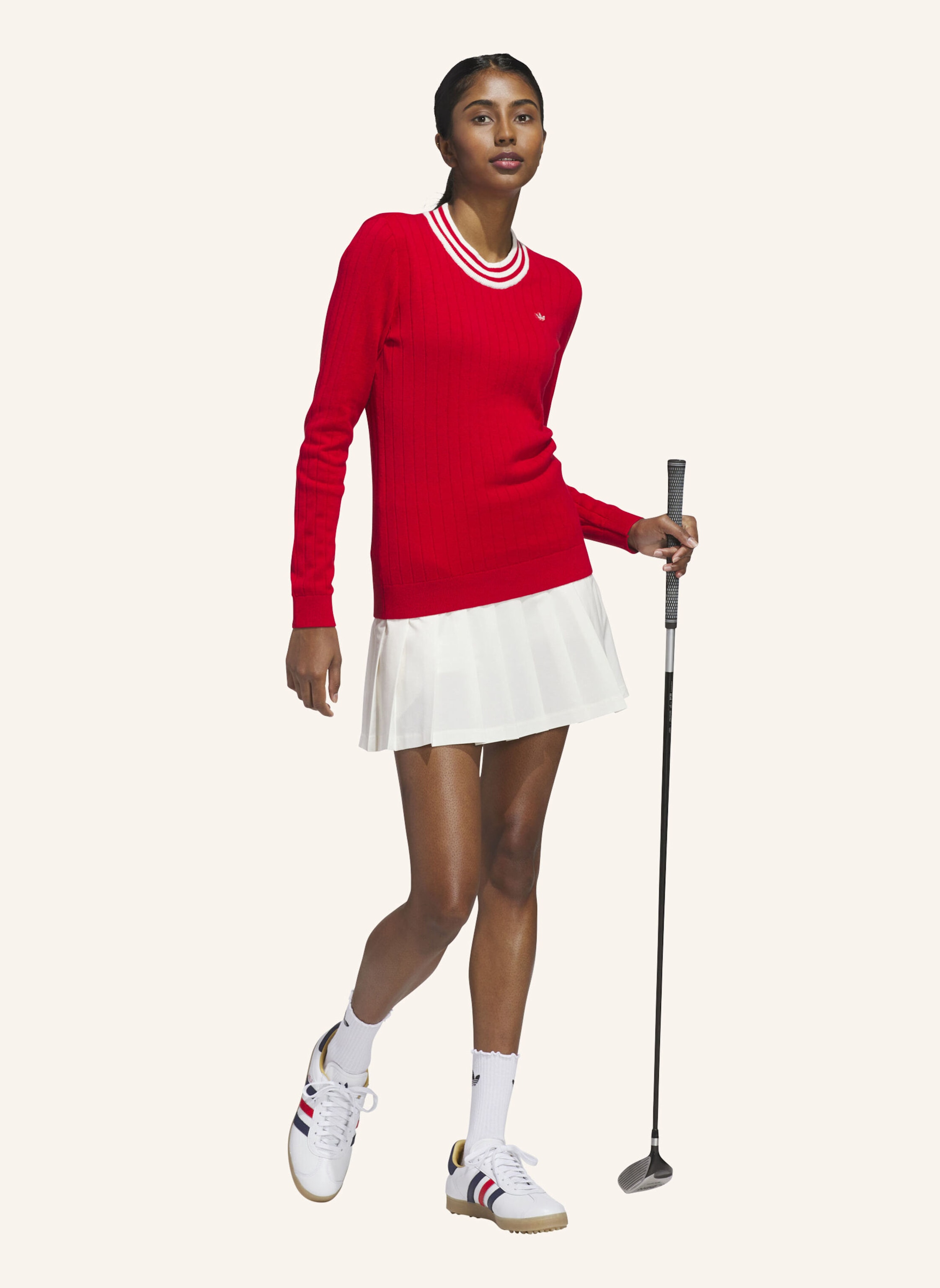 Thumbnail - Adidas Originals Cashmere Knit Pullover rot